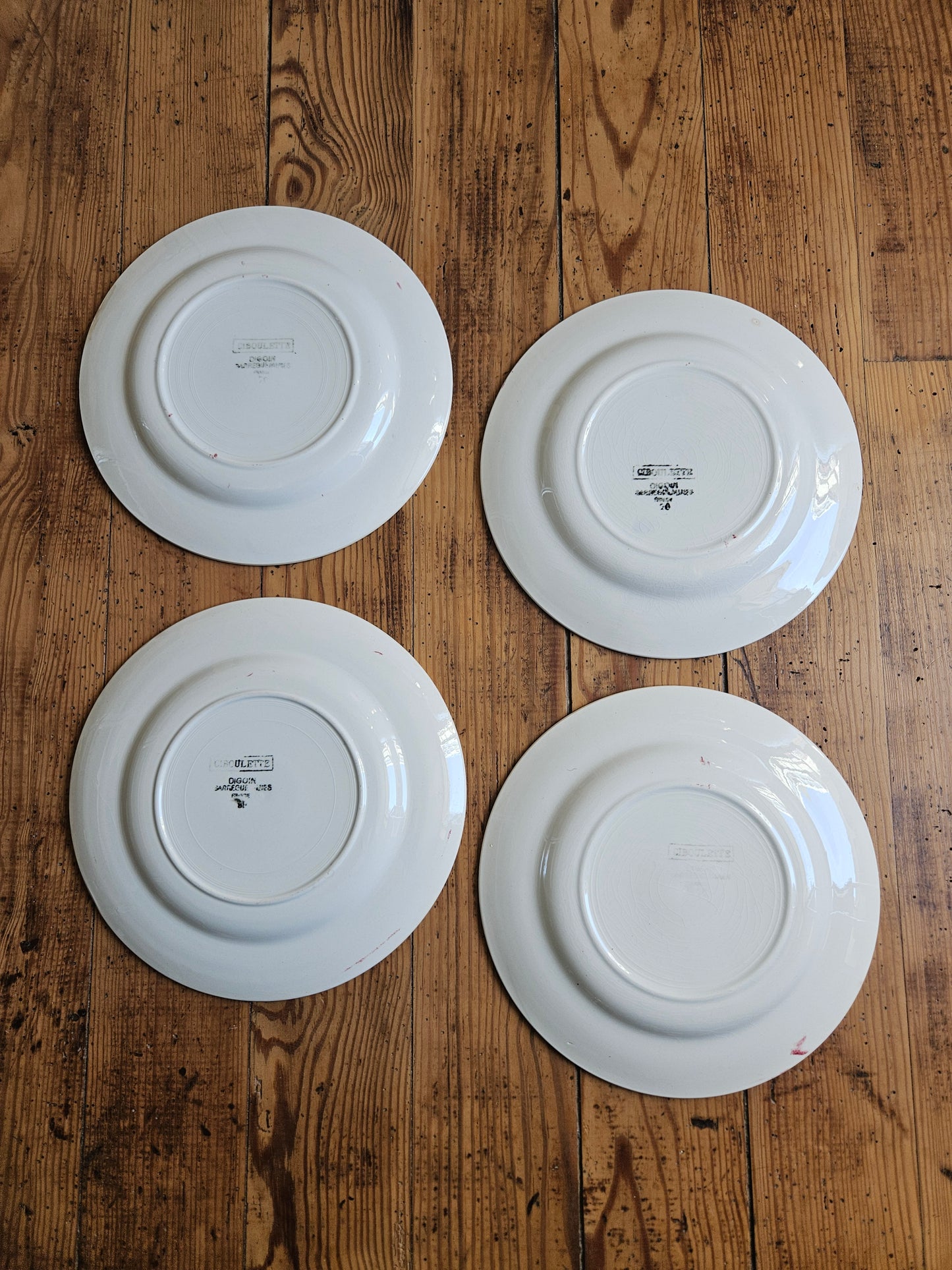 Assiettes plates Digoin, Ciboulette