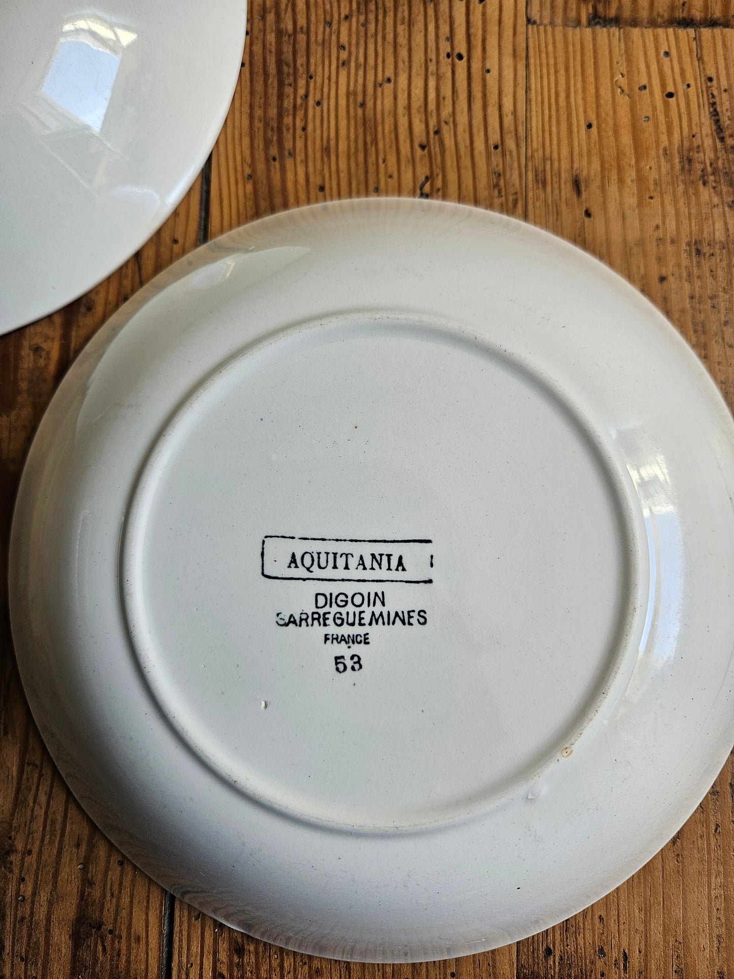 Assiettes calottes Digoin, Aquitania