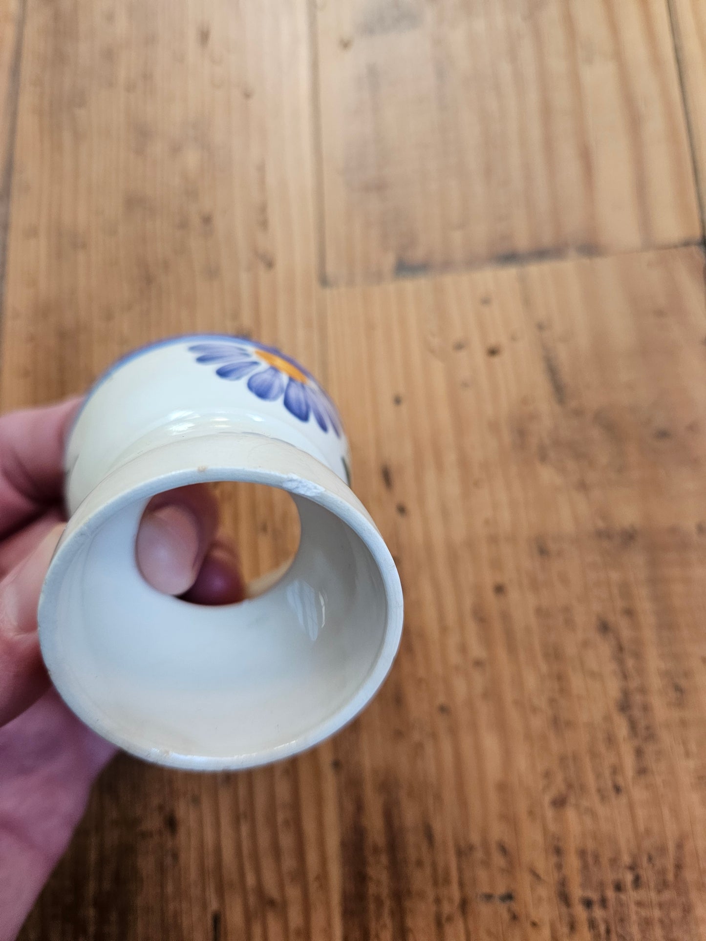 Coquetier diabolo fleuri