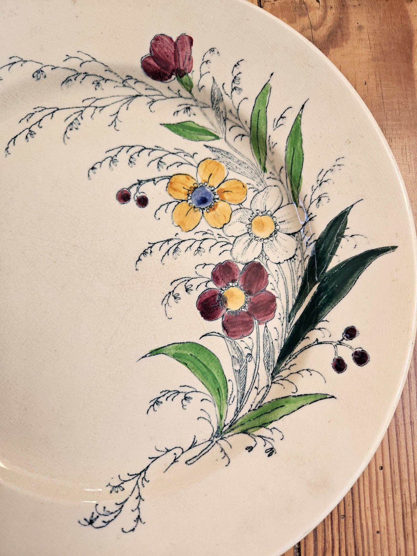 Assiettes plates Jules Vieillard Bordeaux