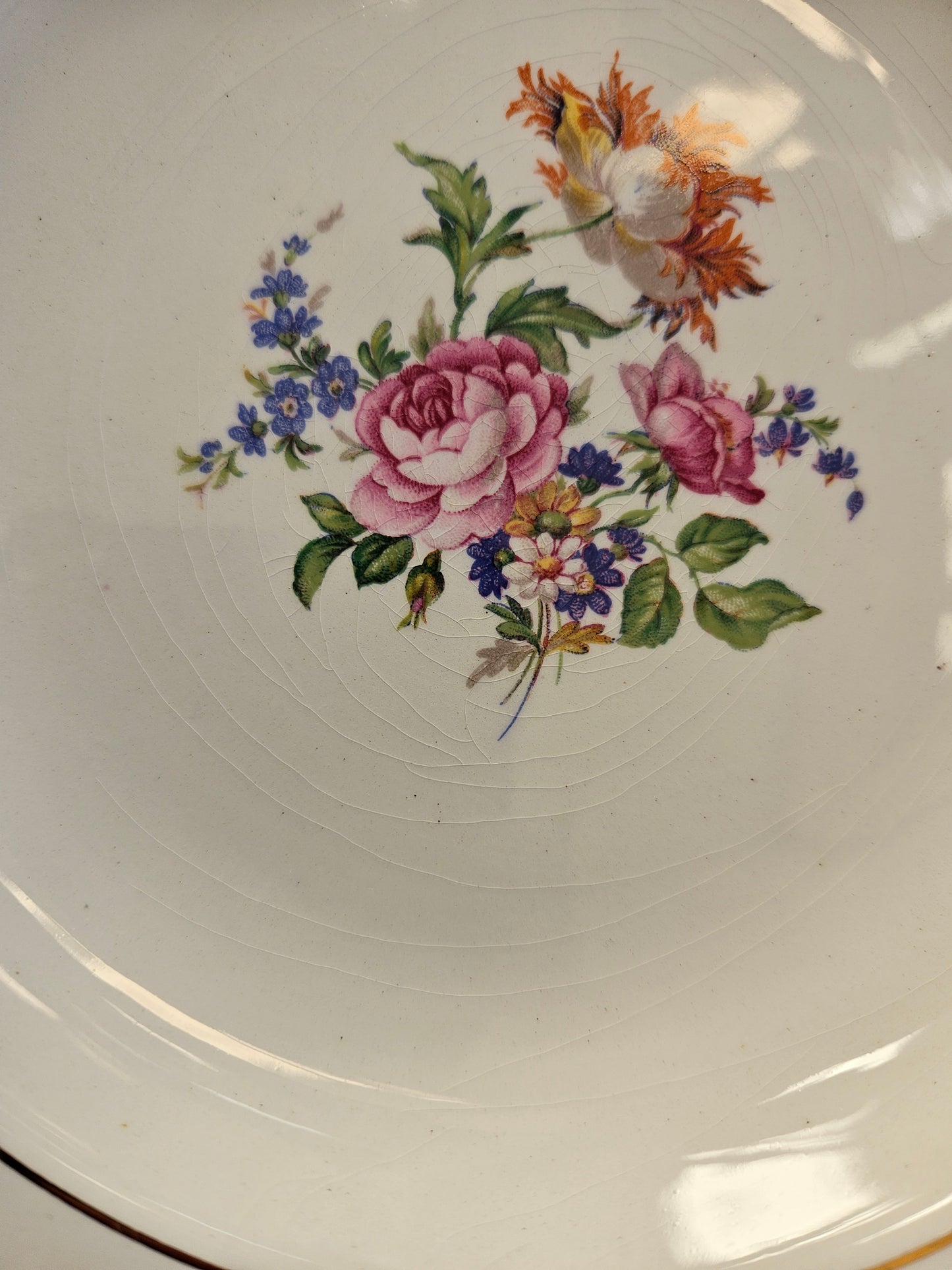 Assiettes creuses fleuries L’Amandinoise