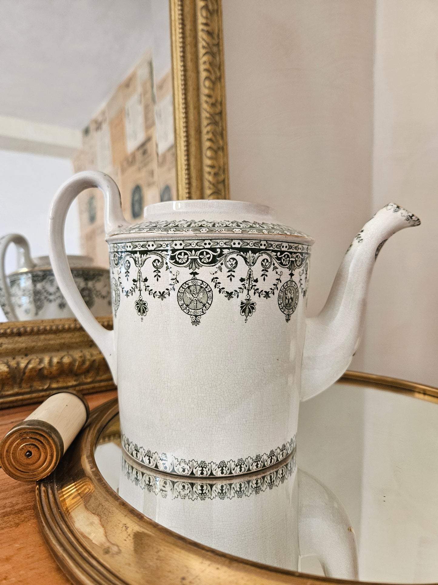 Théière, pot à lait & sucrier Badonviller, Empire