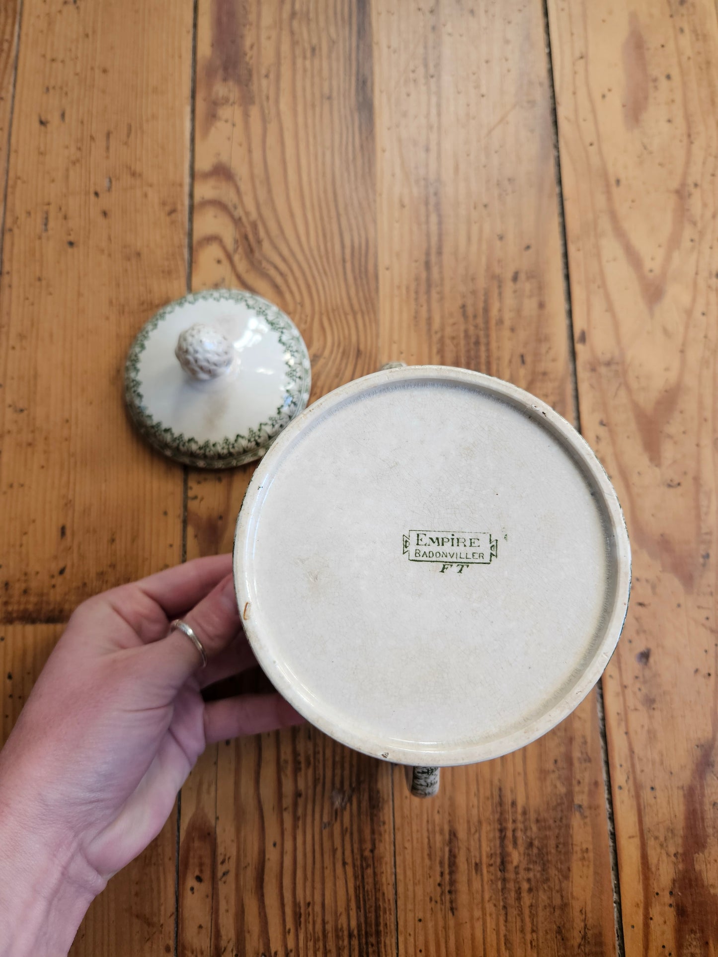 Théière, pot à lait & sucrier Badonviller, Empire