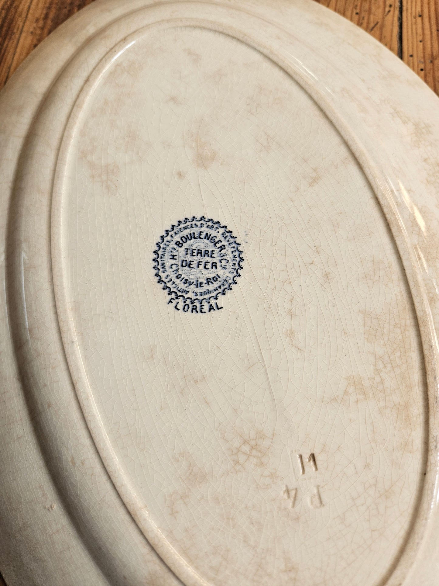 Plat ovale H.Boulenger & Cie, Floreal