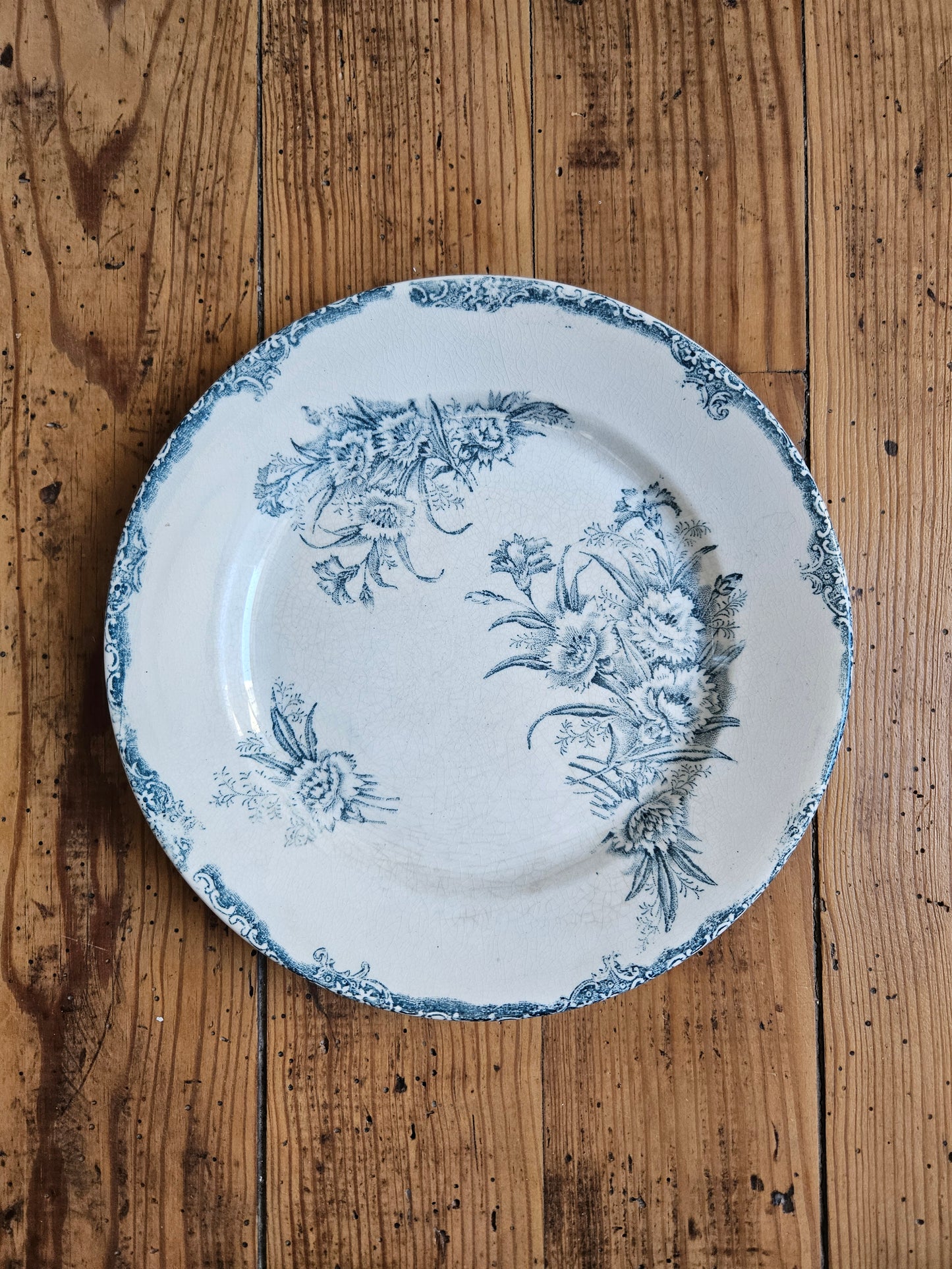 Assiette plate Clairefontaine, Œillets