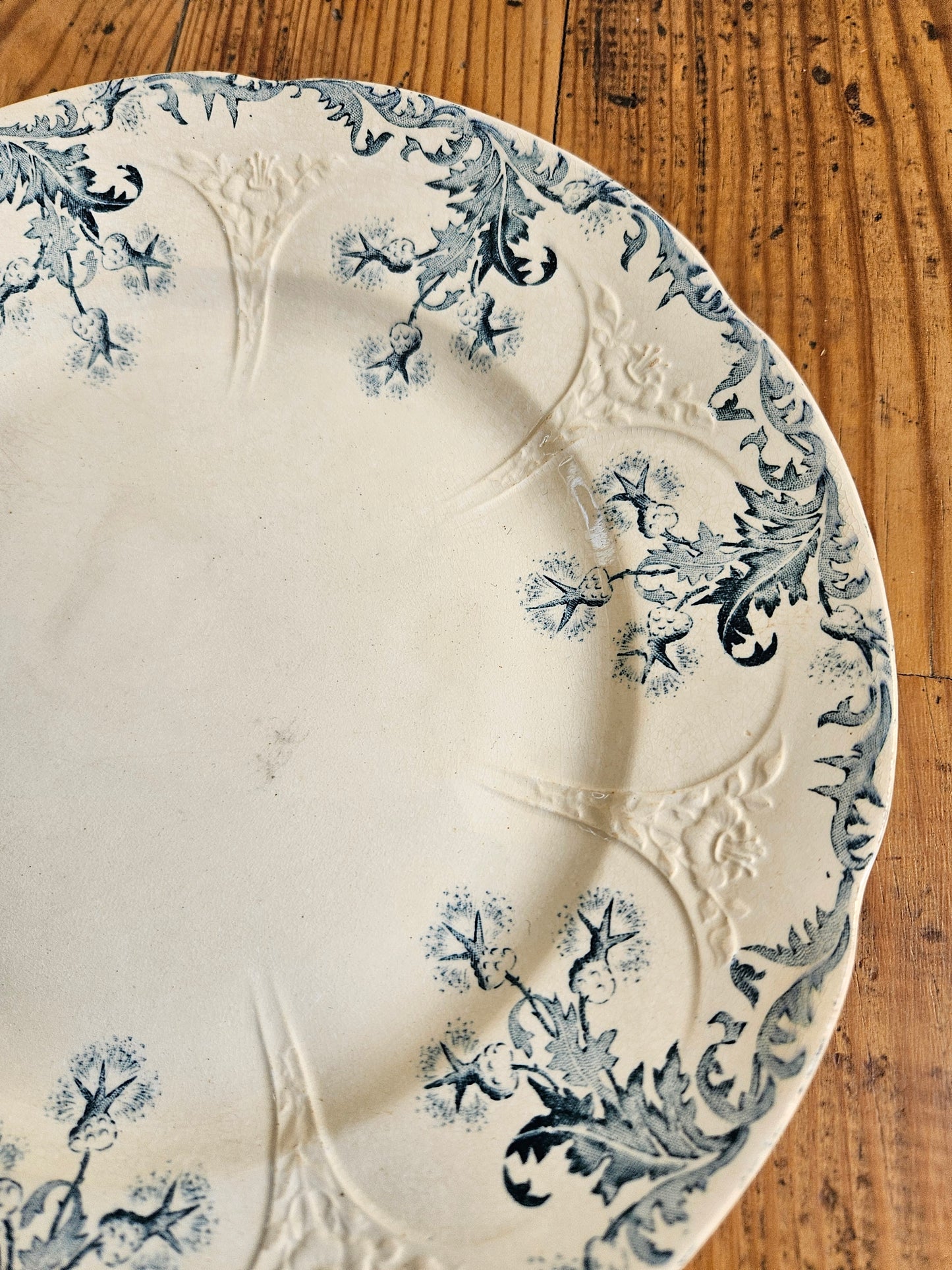 Assiette plate Longwy, Lorrain
