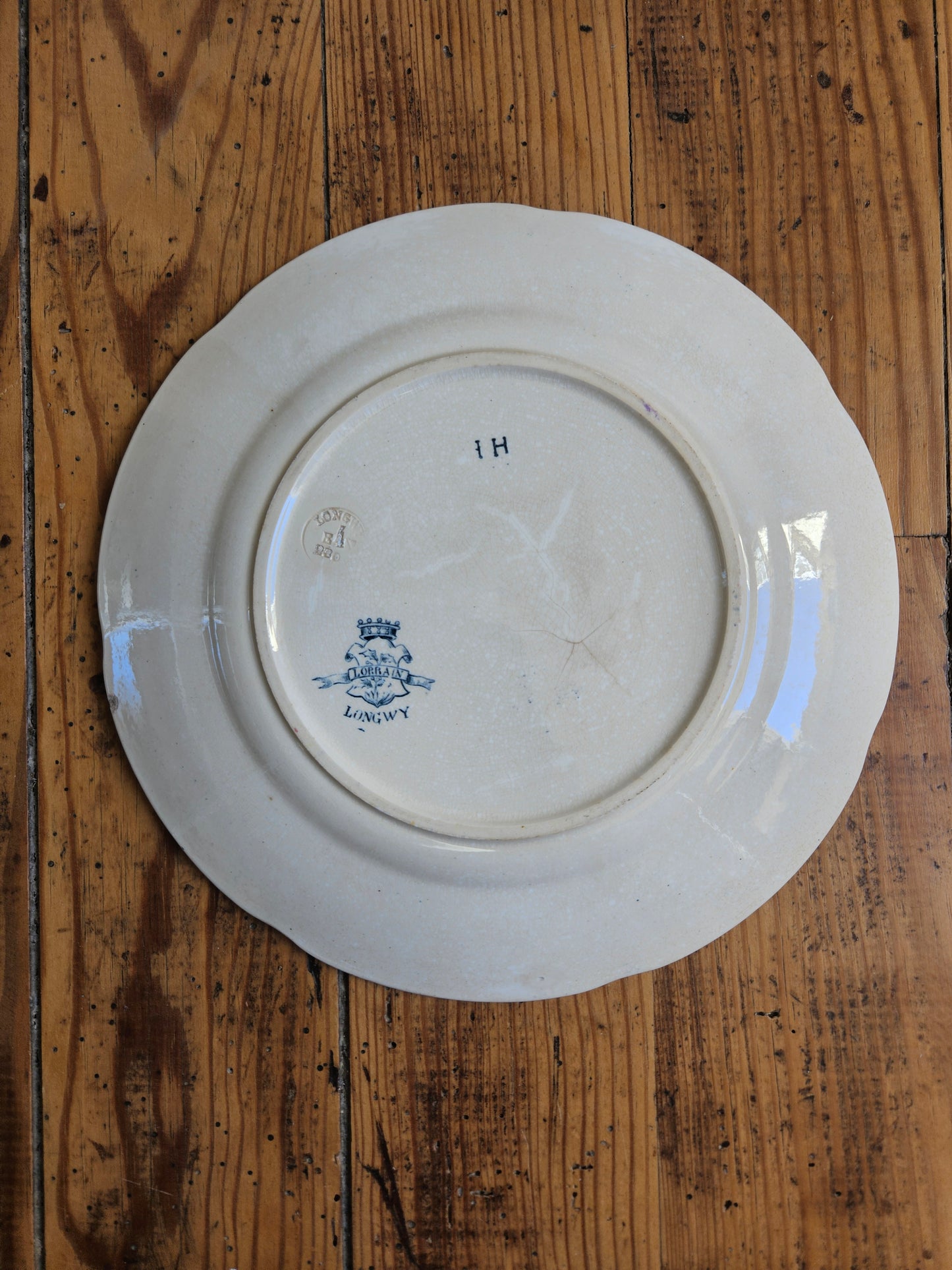 Assiette plate Longwy, Lorrain