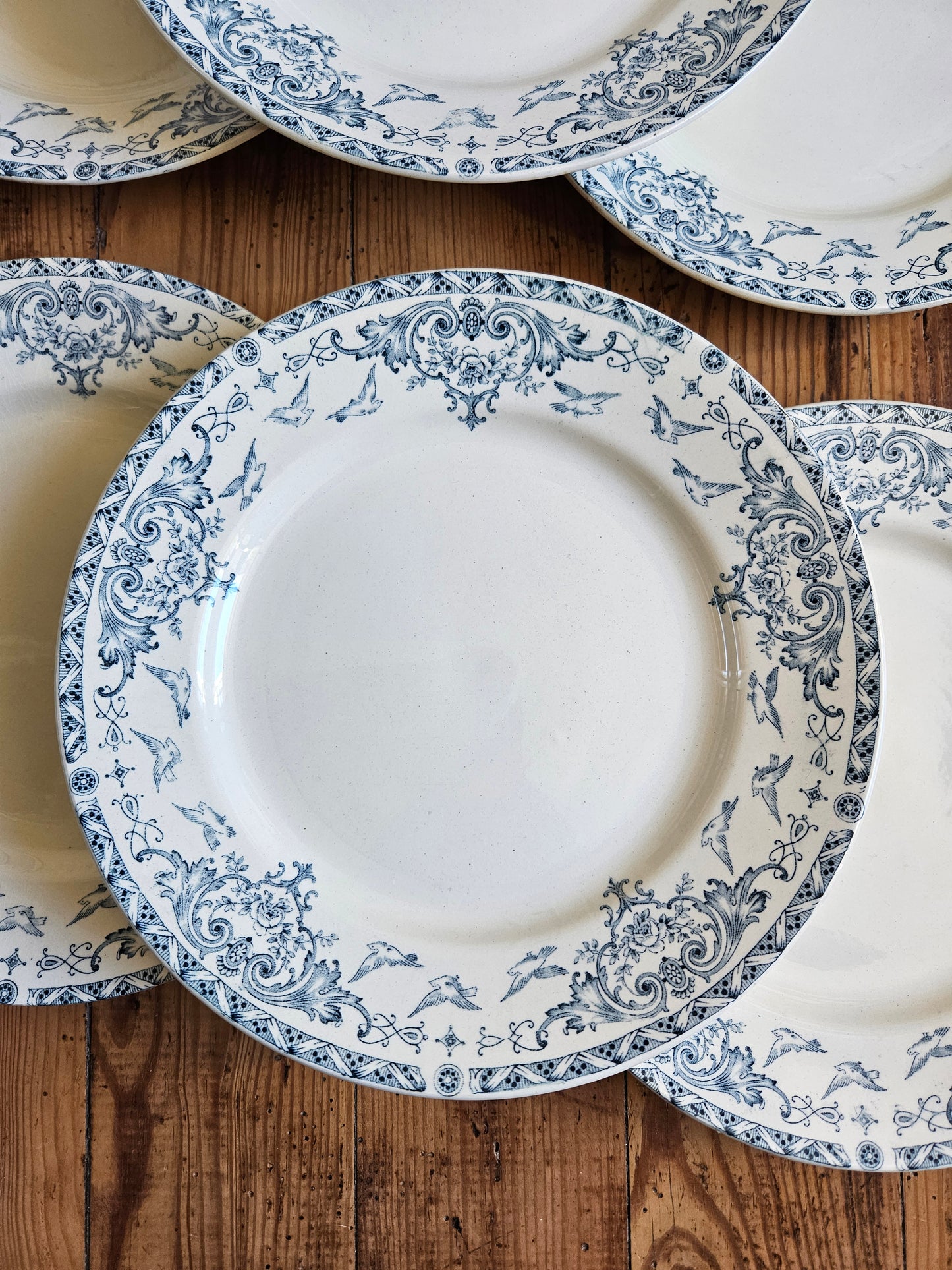 Assiettes plates K&G Lunéville, Colombes