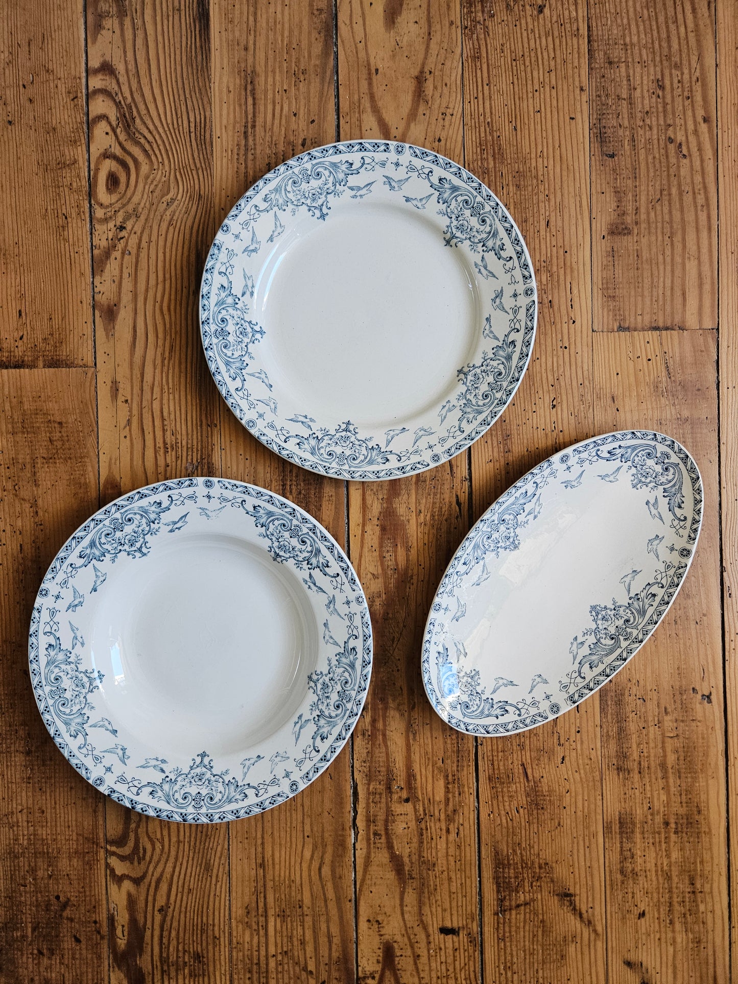 Assiettes plates K&G Lunéville, Colombes