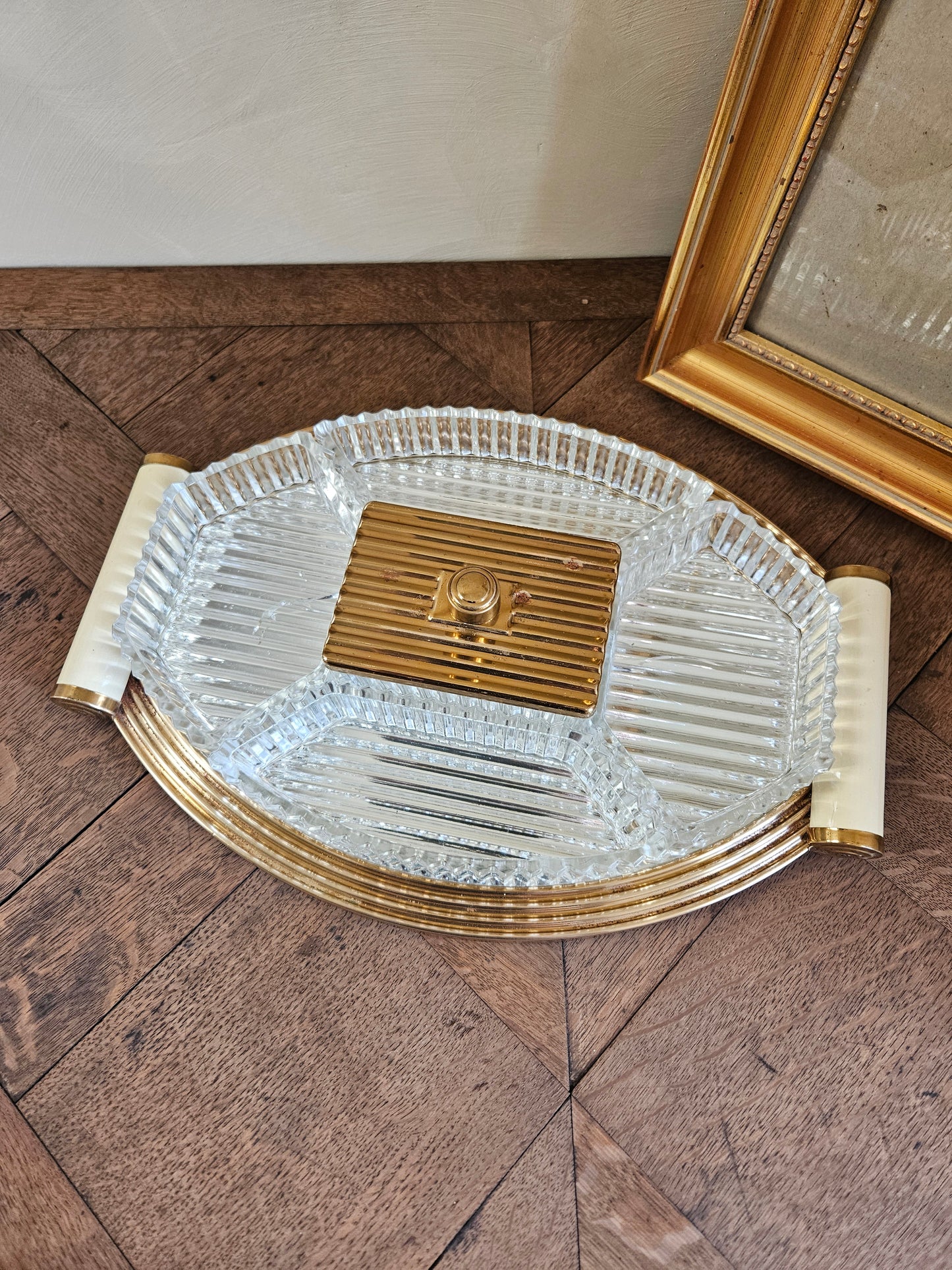 Plateau miroir apéritif Art Déco