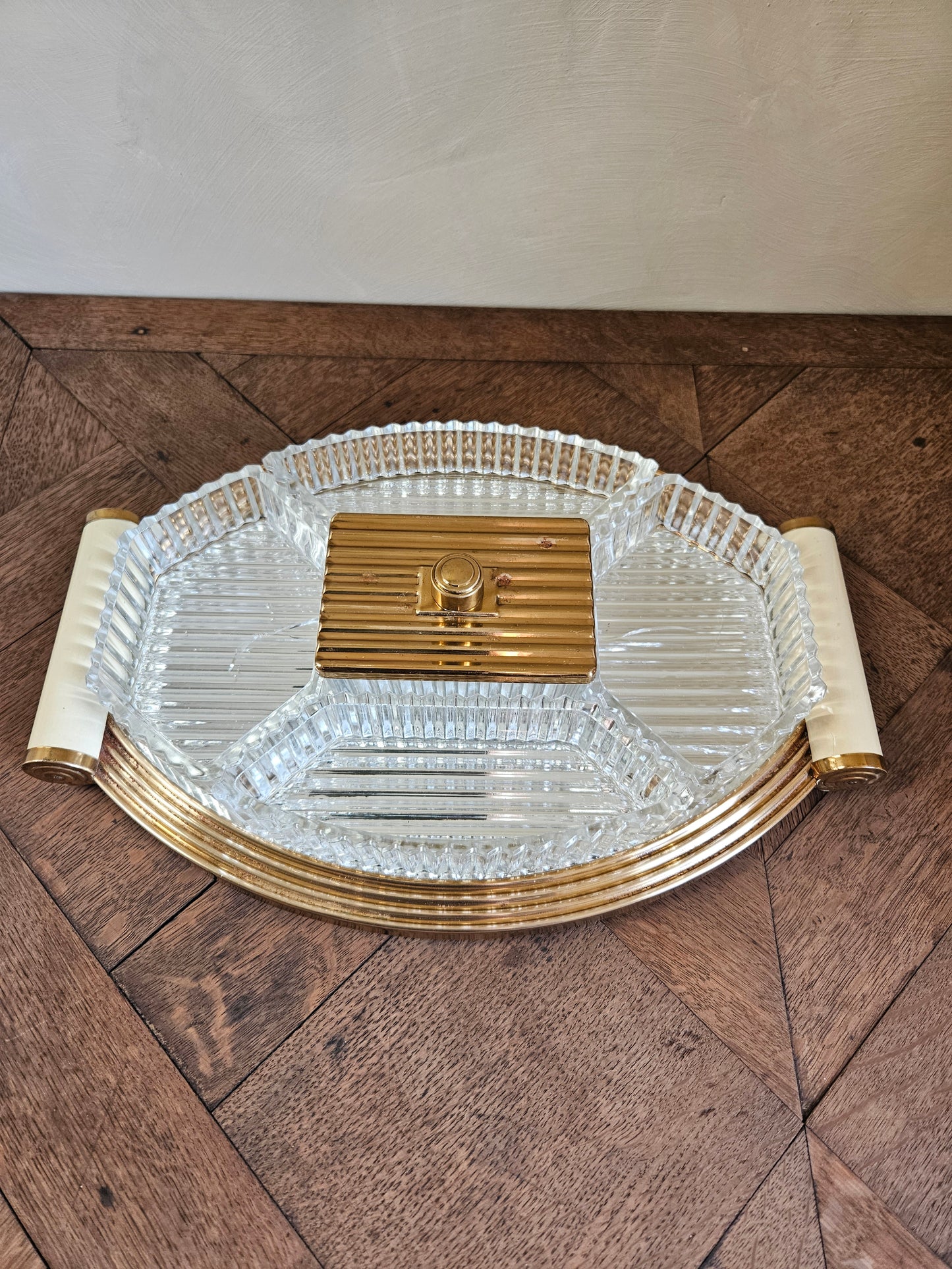 Plateau miroir apéritif Art Déco
