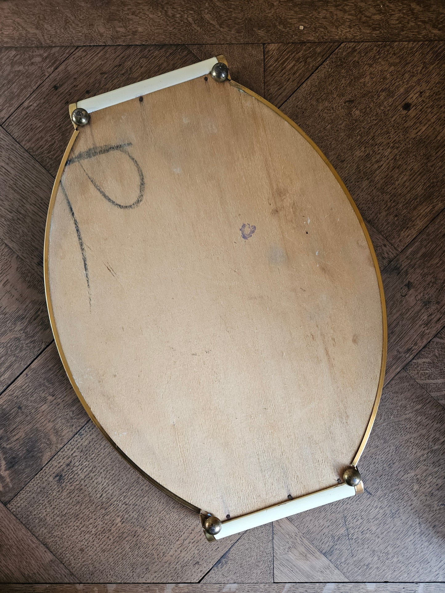 Plateau miroir apéritif Art Déco