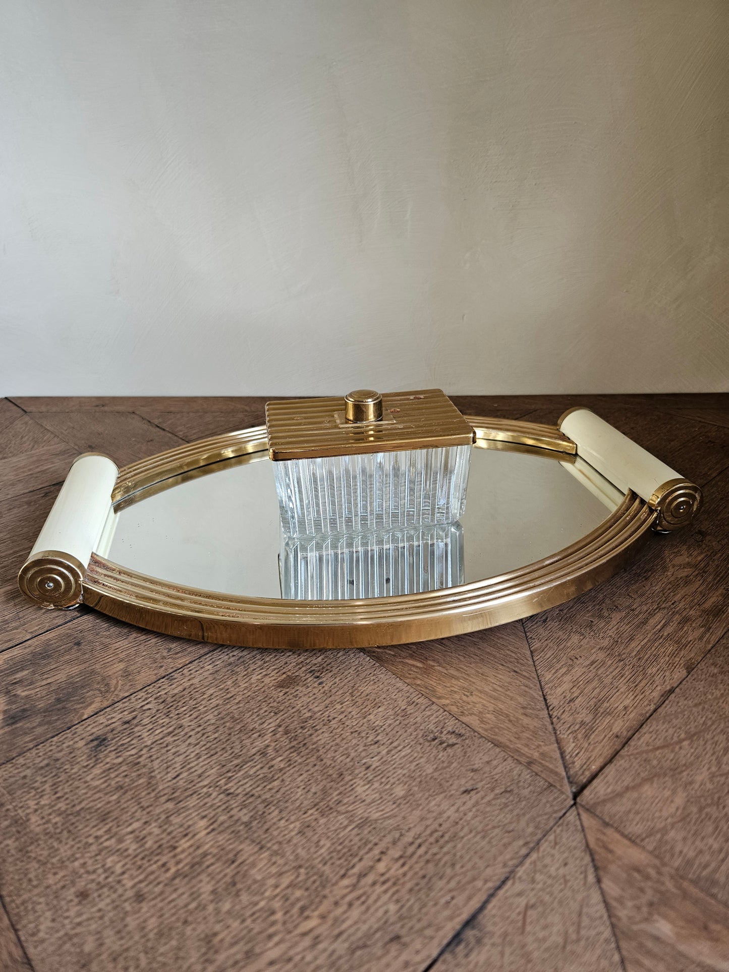 Plateau miroir apéritif Art Déco