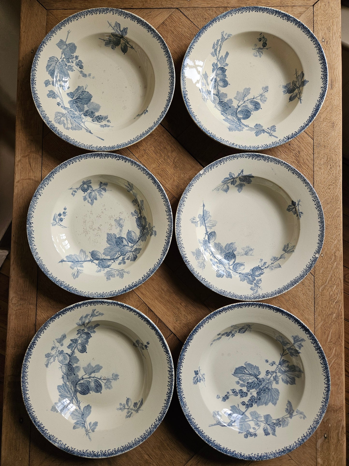 Assiettes creuses U&C Sarreguemines, Groseilles