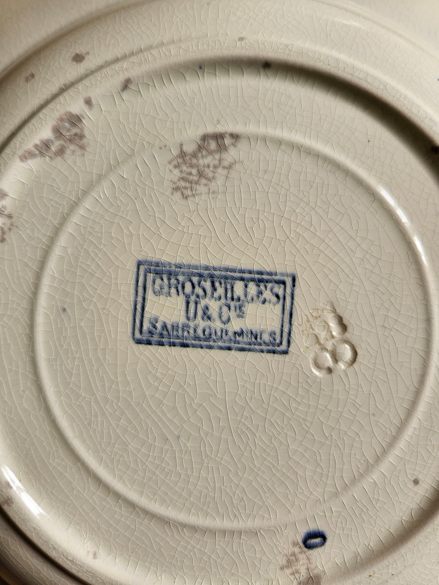 Assiettes creuses U&C Sarreguemines, Groseilles