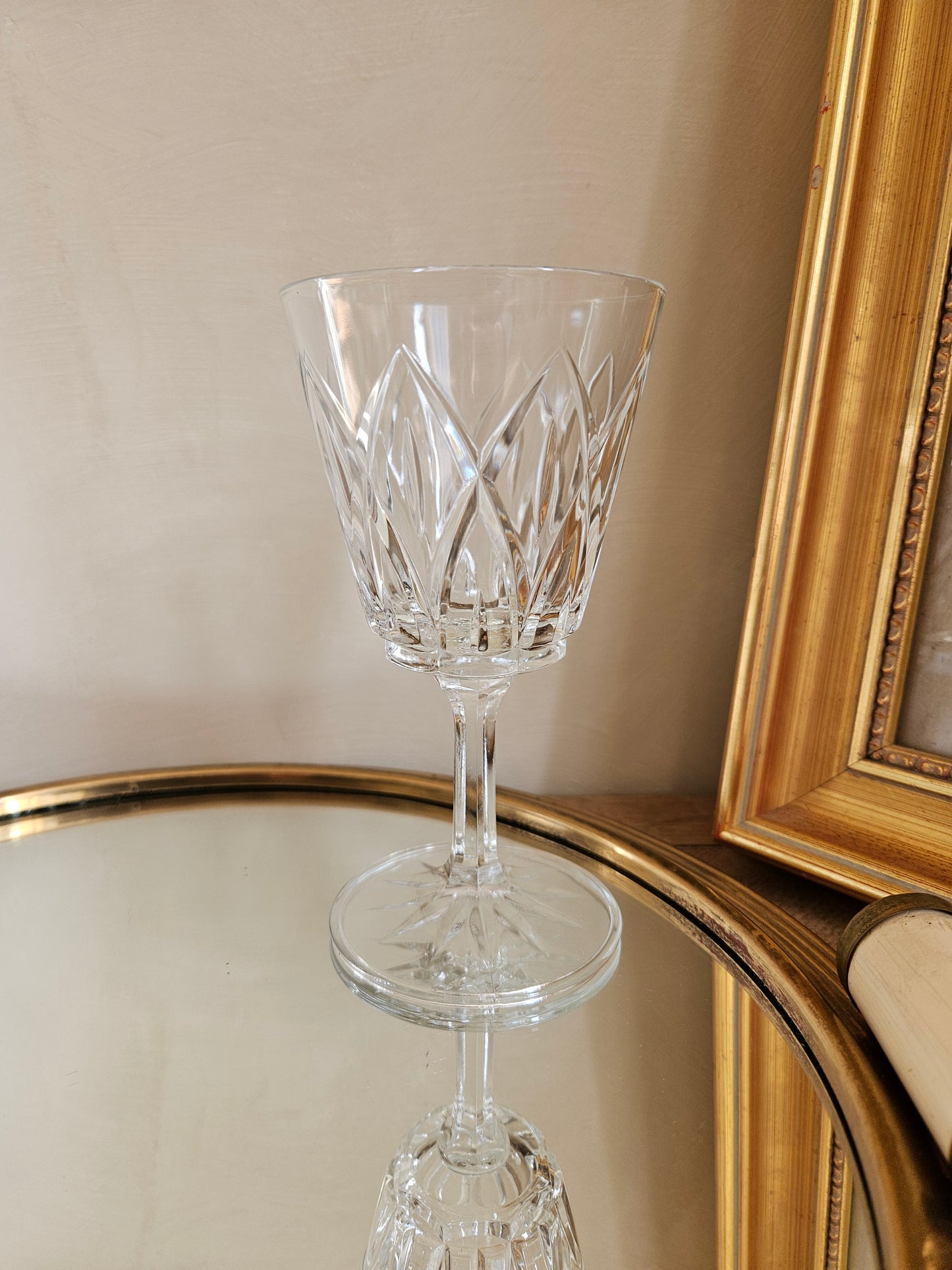 Verres à pied vintage "Fleur"