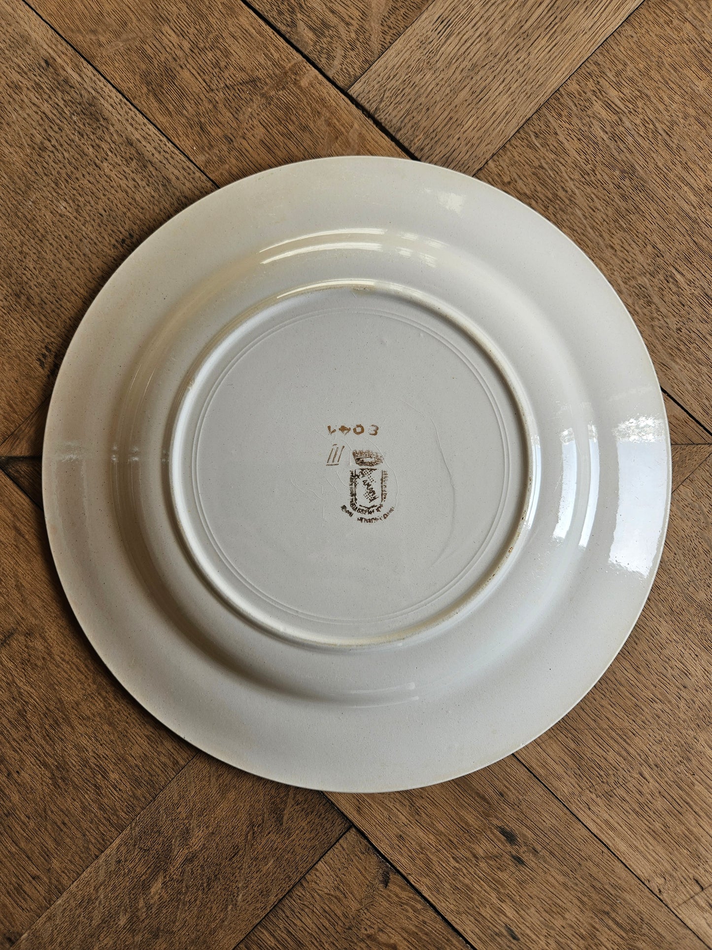 Plat rond St Amand, vert pomme