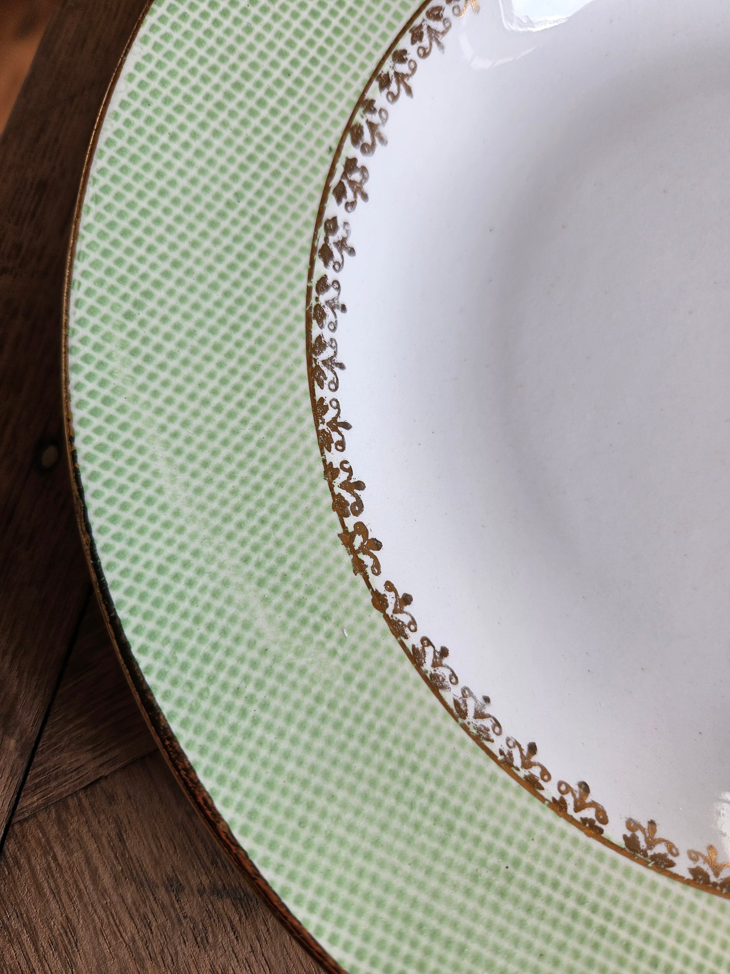 Assiettes creuses St Amand, vert pomme