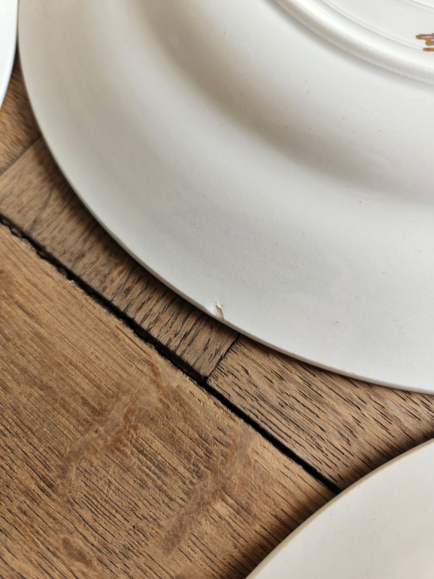 Assiettes plates St Amand, vert pomme