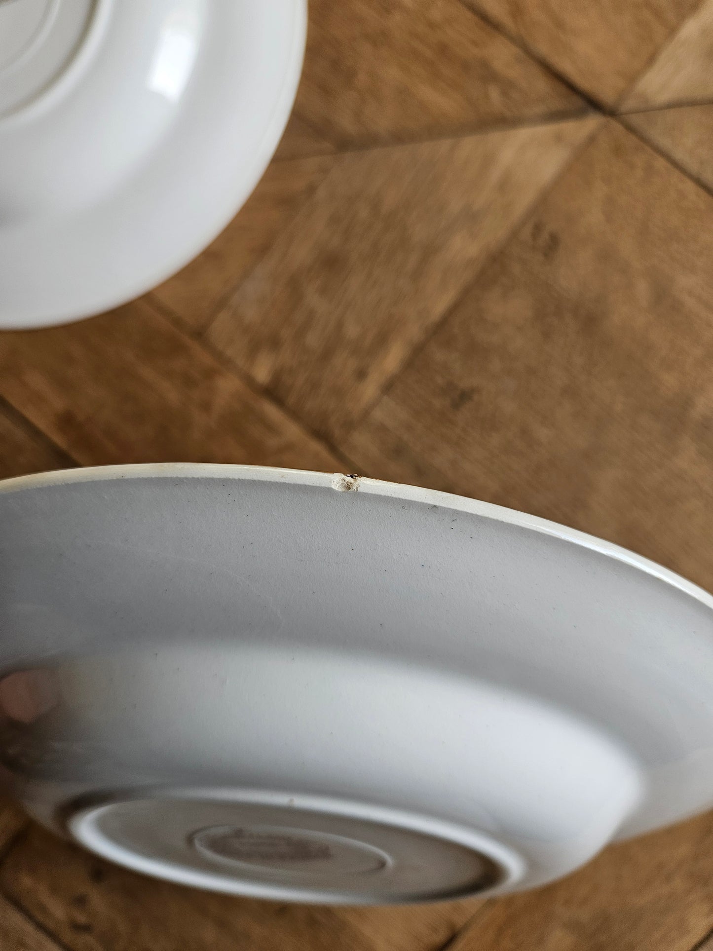 Assiettes creuses dépareillées L’Amandinoise, vert mint & fleurs