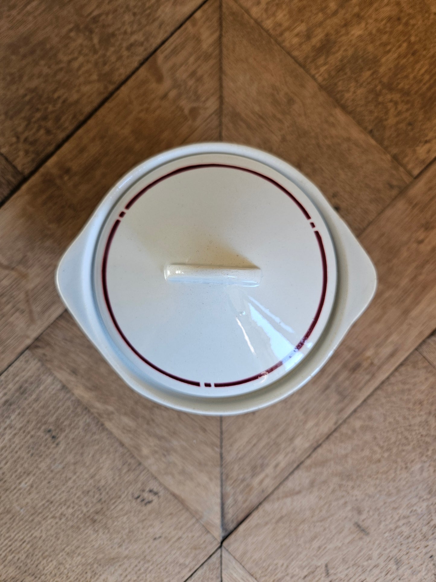 Théière et sucrier Fenal Badonviller, décor basque