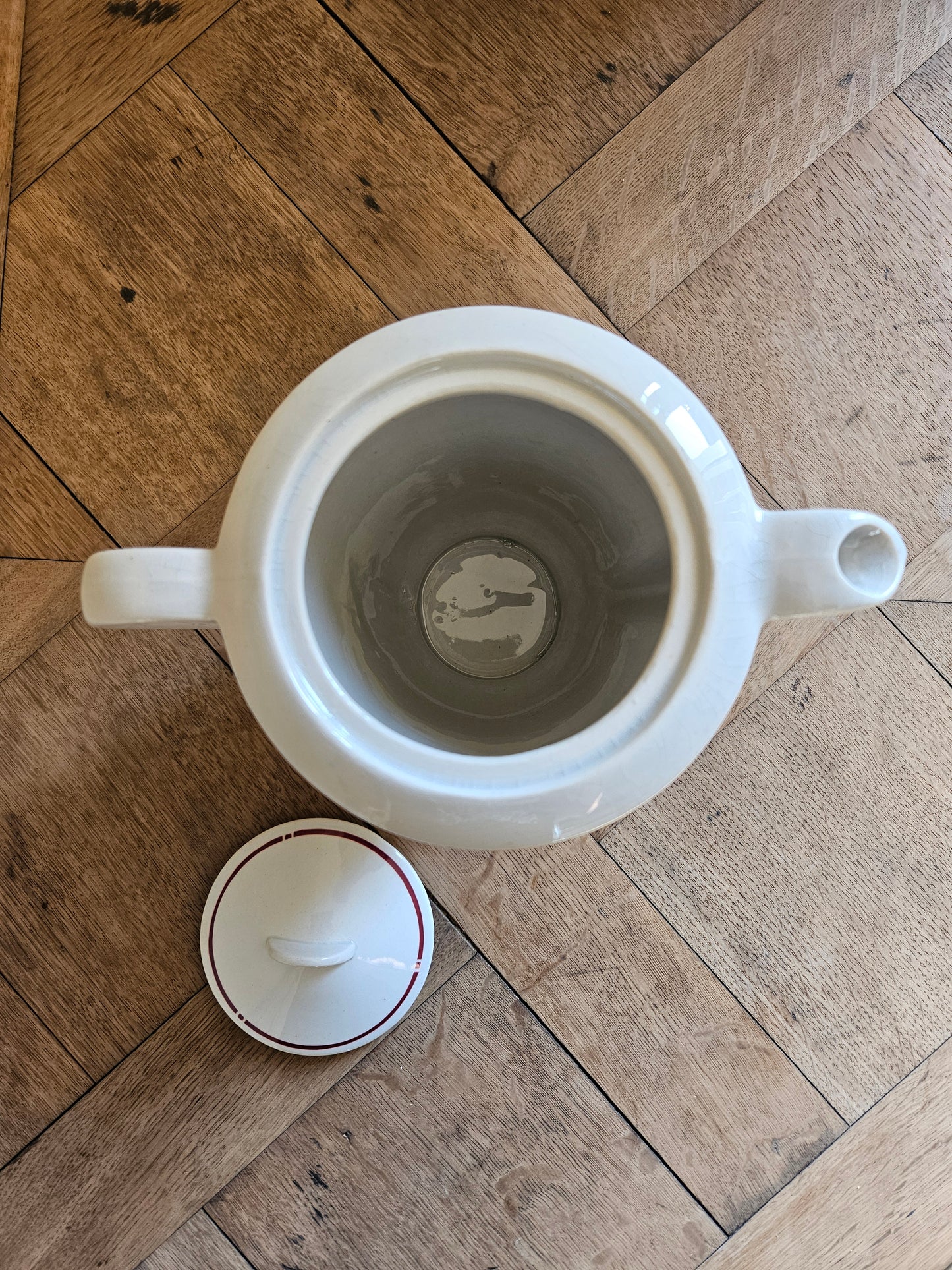 Théière et sucrier Fenal Badonviller, décor basque