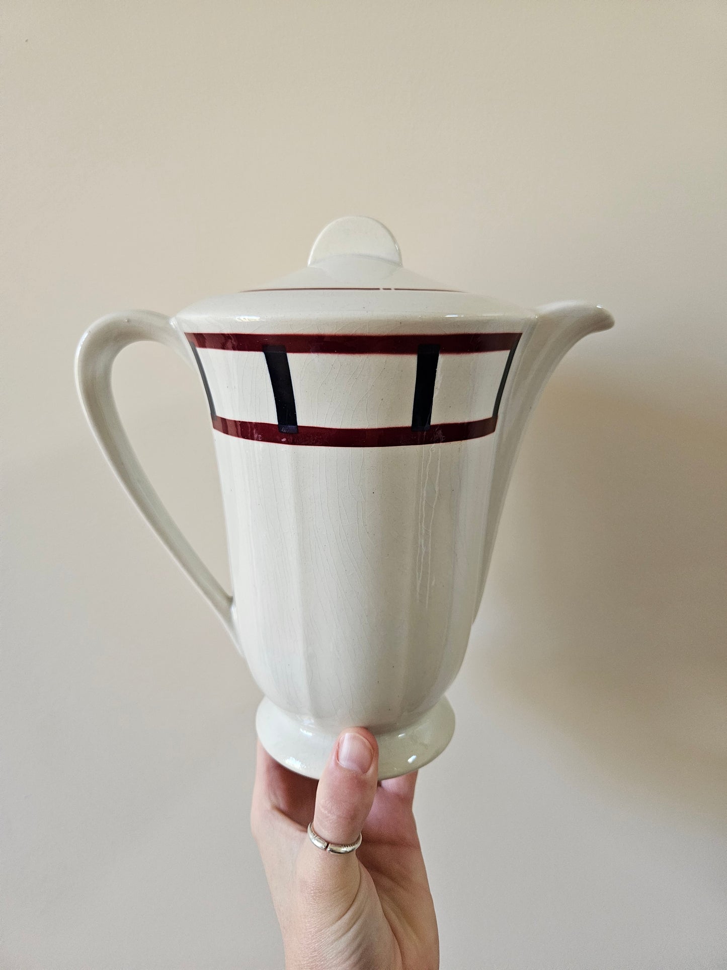 Théière et sucrier Fenal Badonviller, décor basque