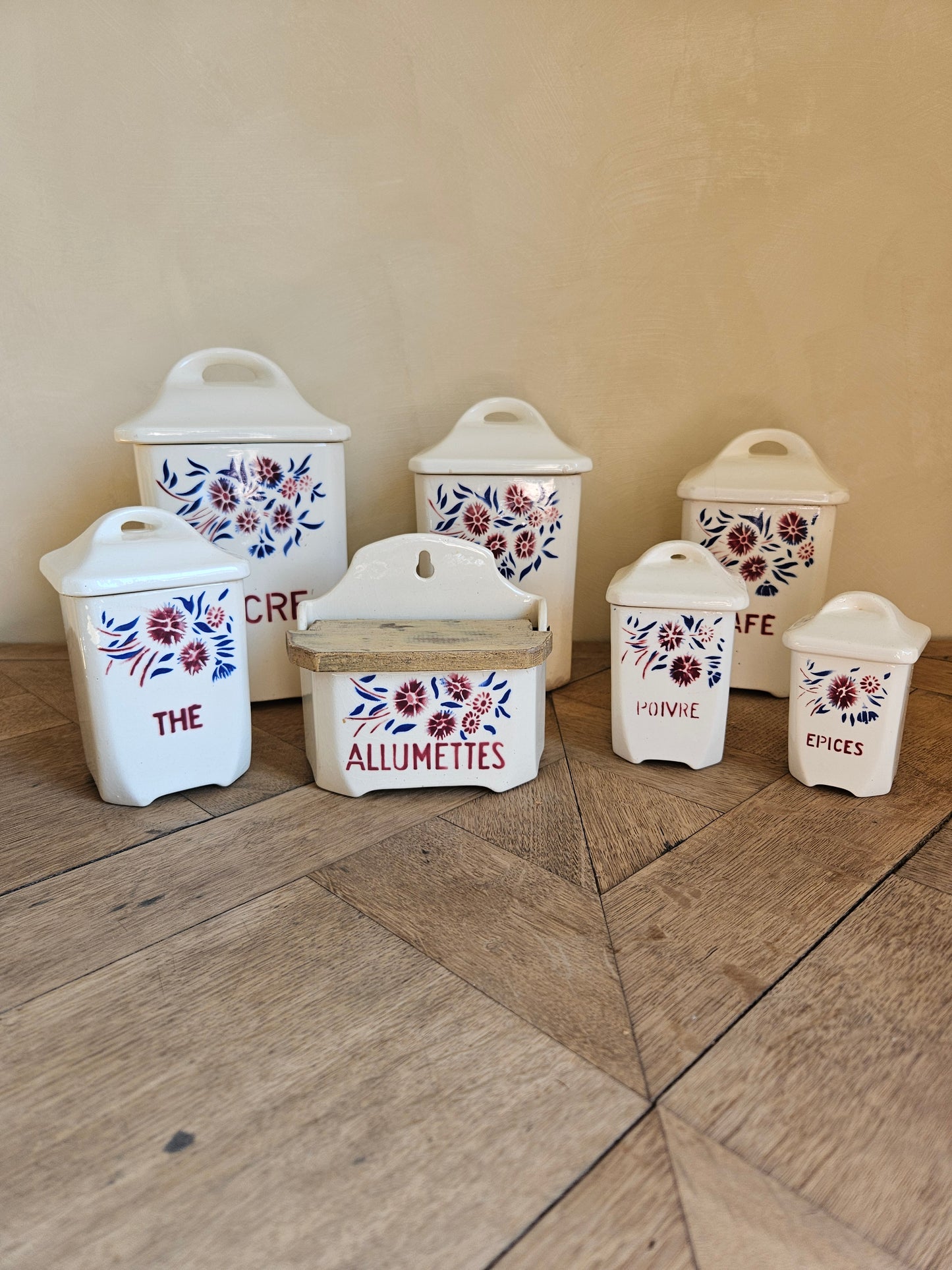 Pots à épices et boîte à allumettes Badonviller, Francine