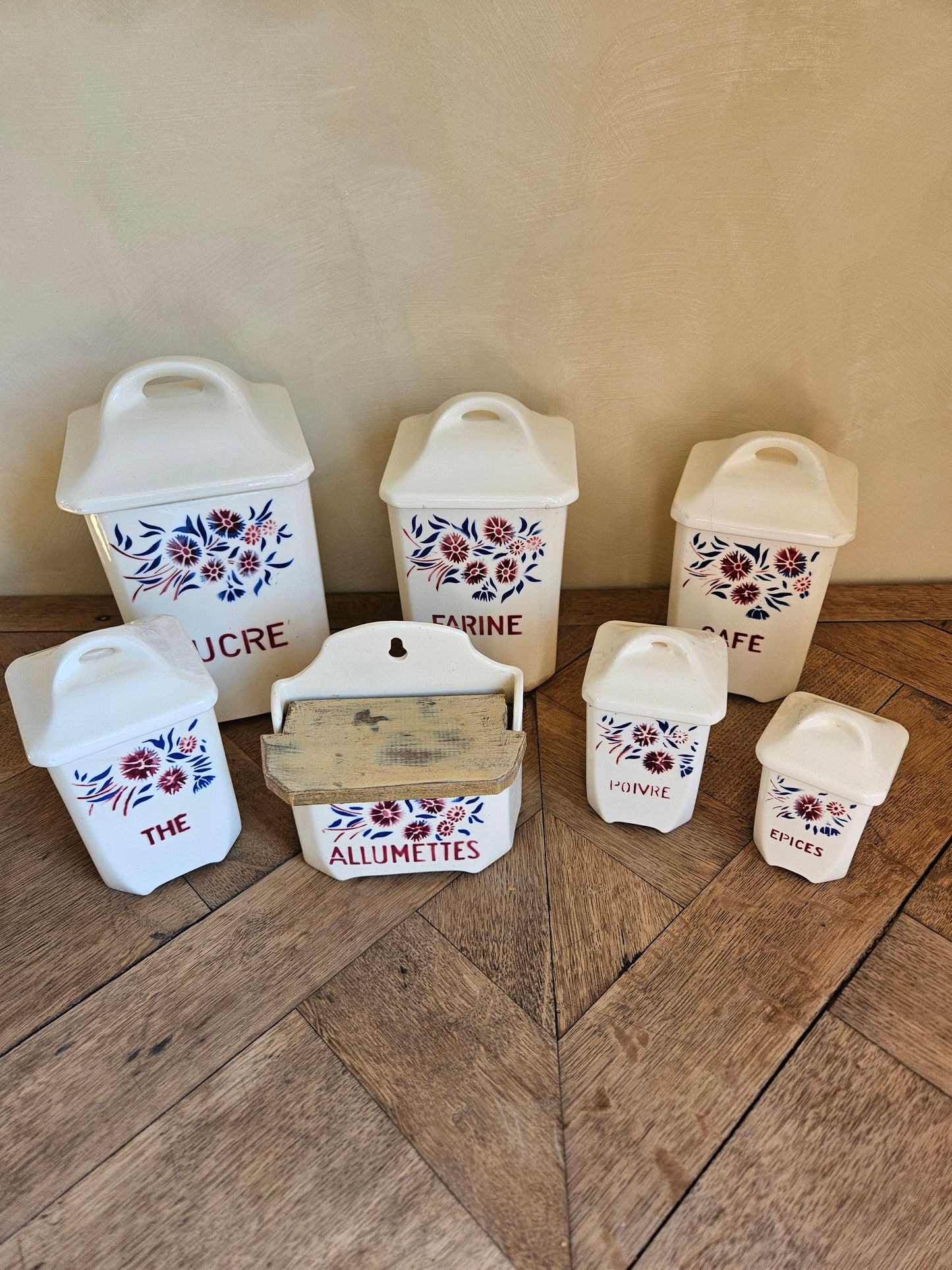 Pots à épices et boîte à allumettes Badonviller, Francine