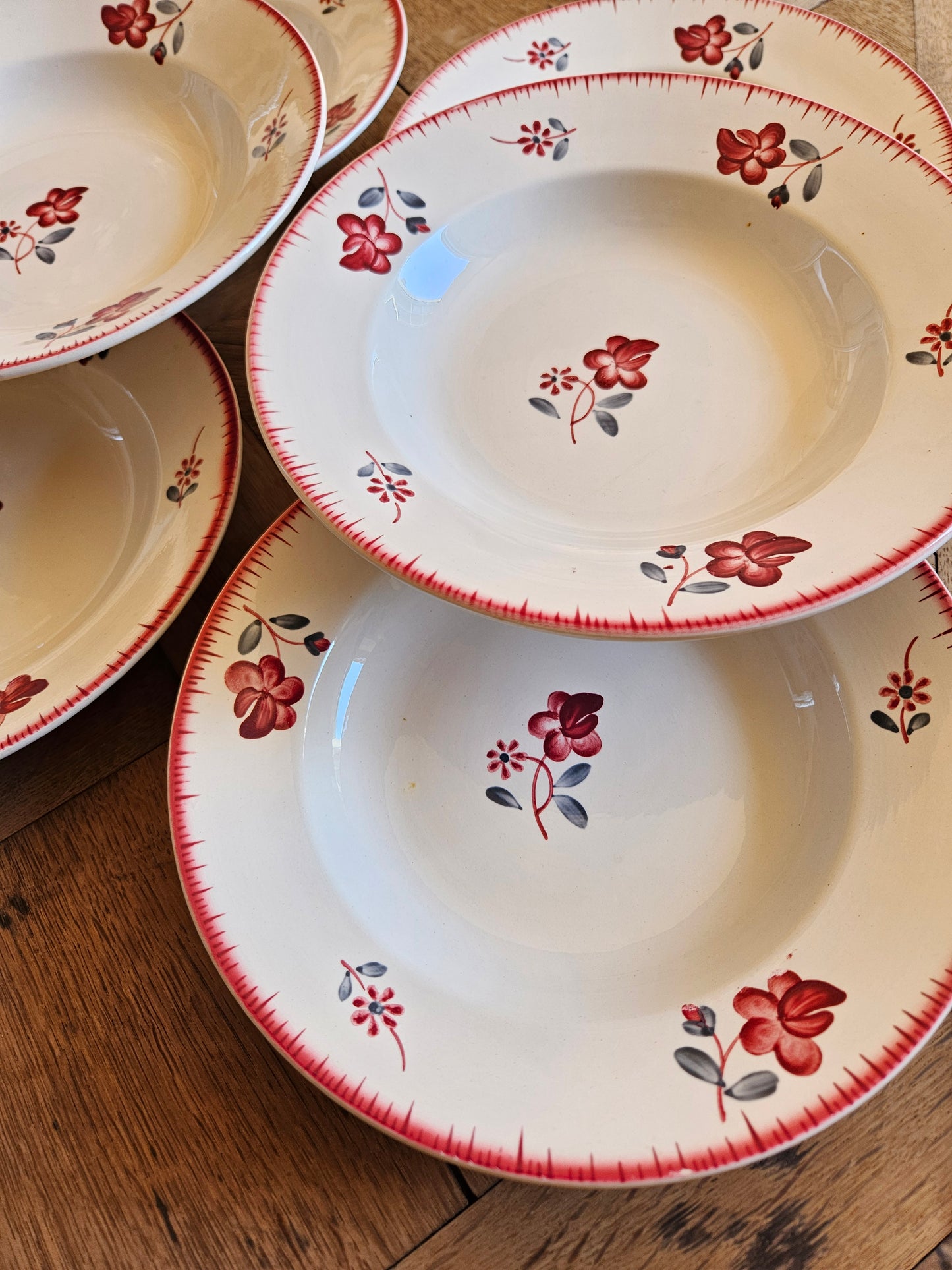 Assiettes creuses rétro Digoin, Margaret