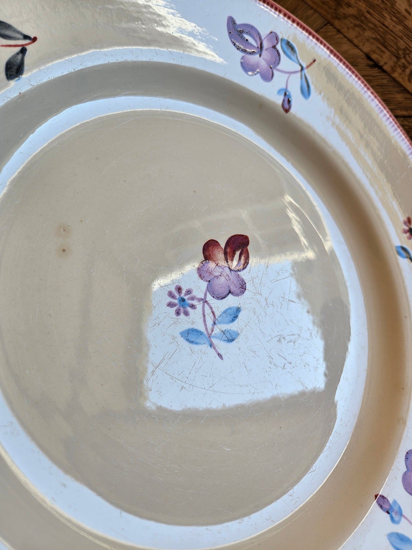 Plat rond rétro Digoin, Margaret