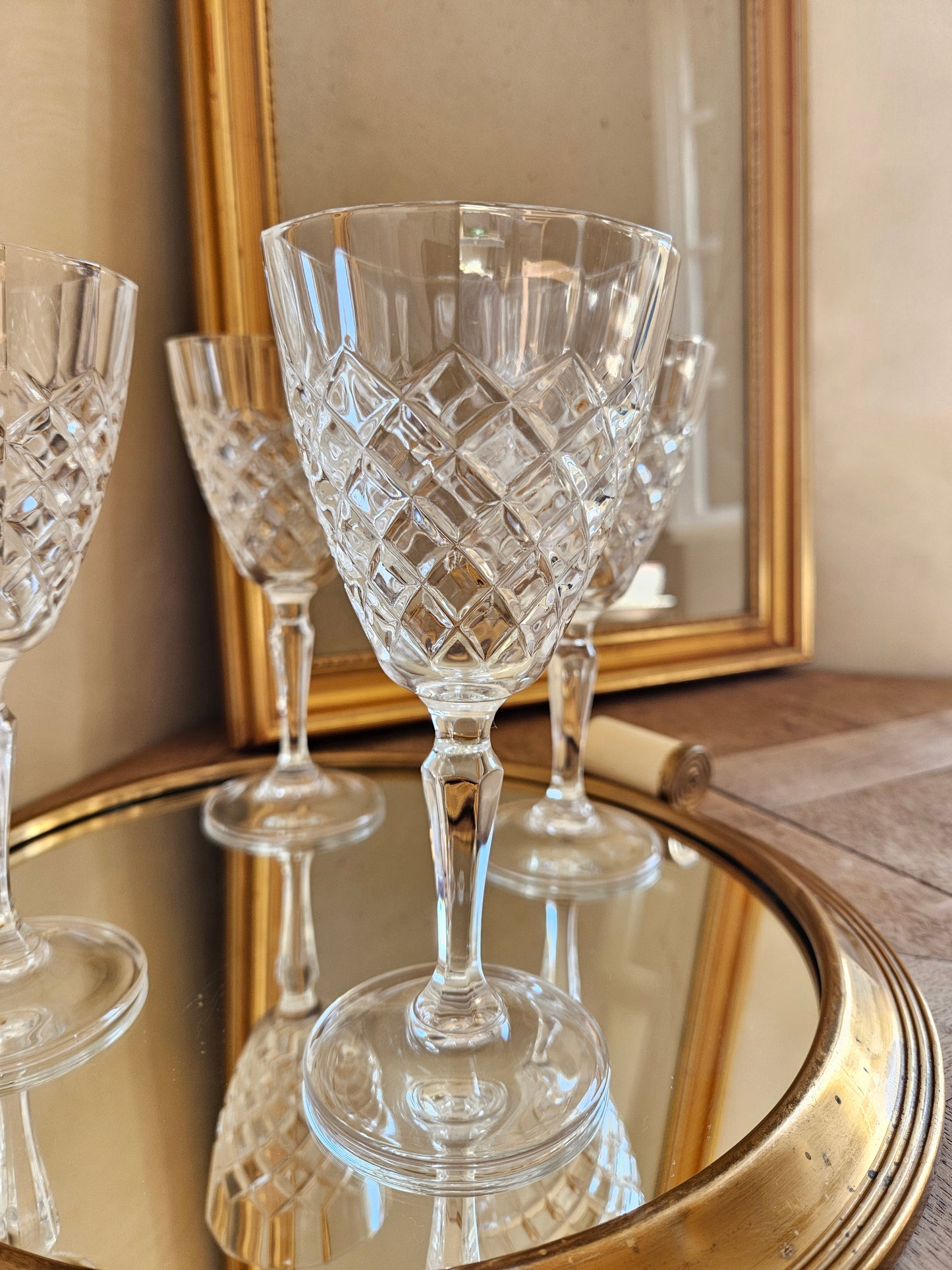 Verres à pied cristal d’Arques, Regina
