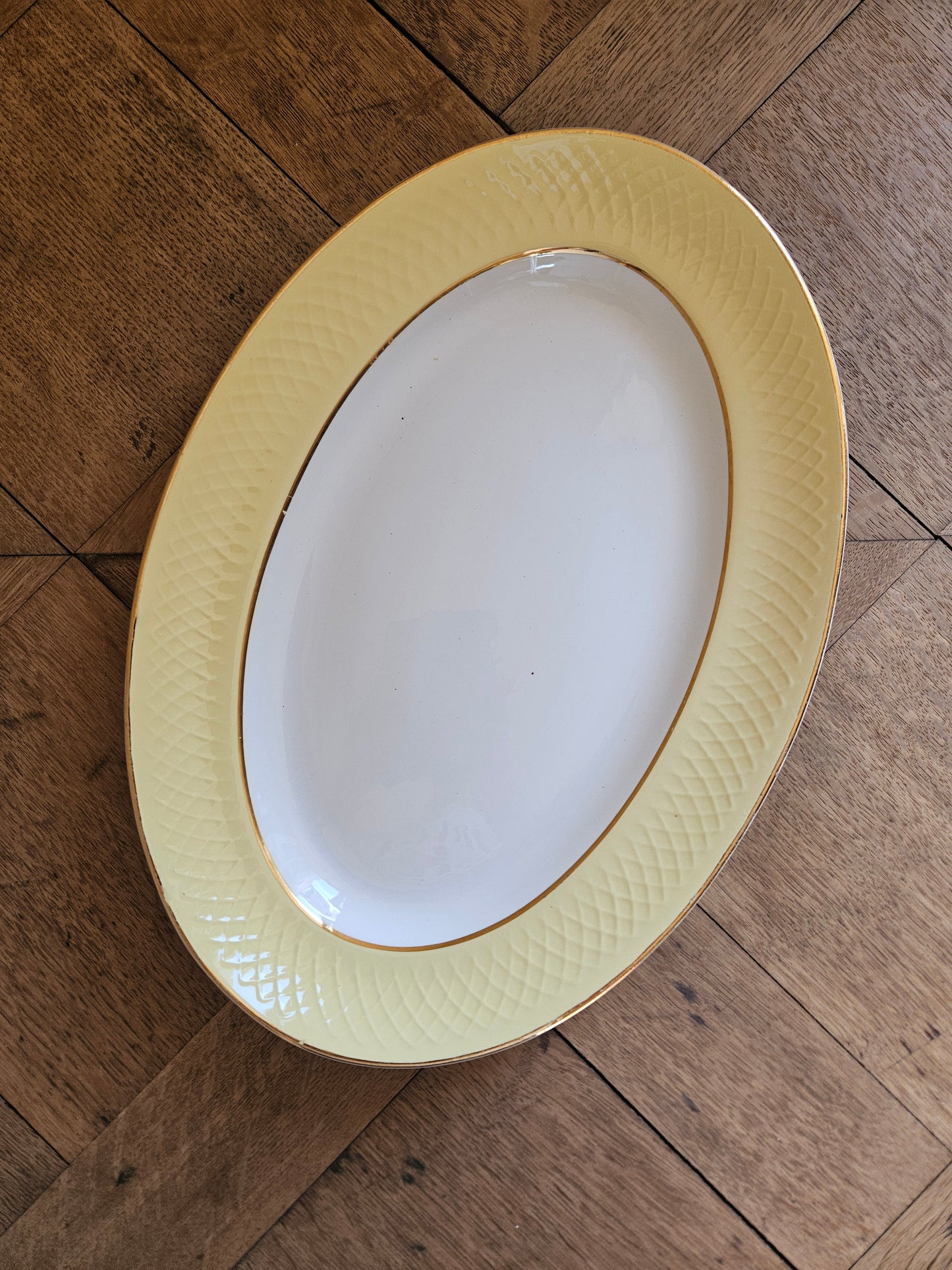 Plat ovale Moulin des Loups, jaune