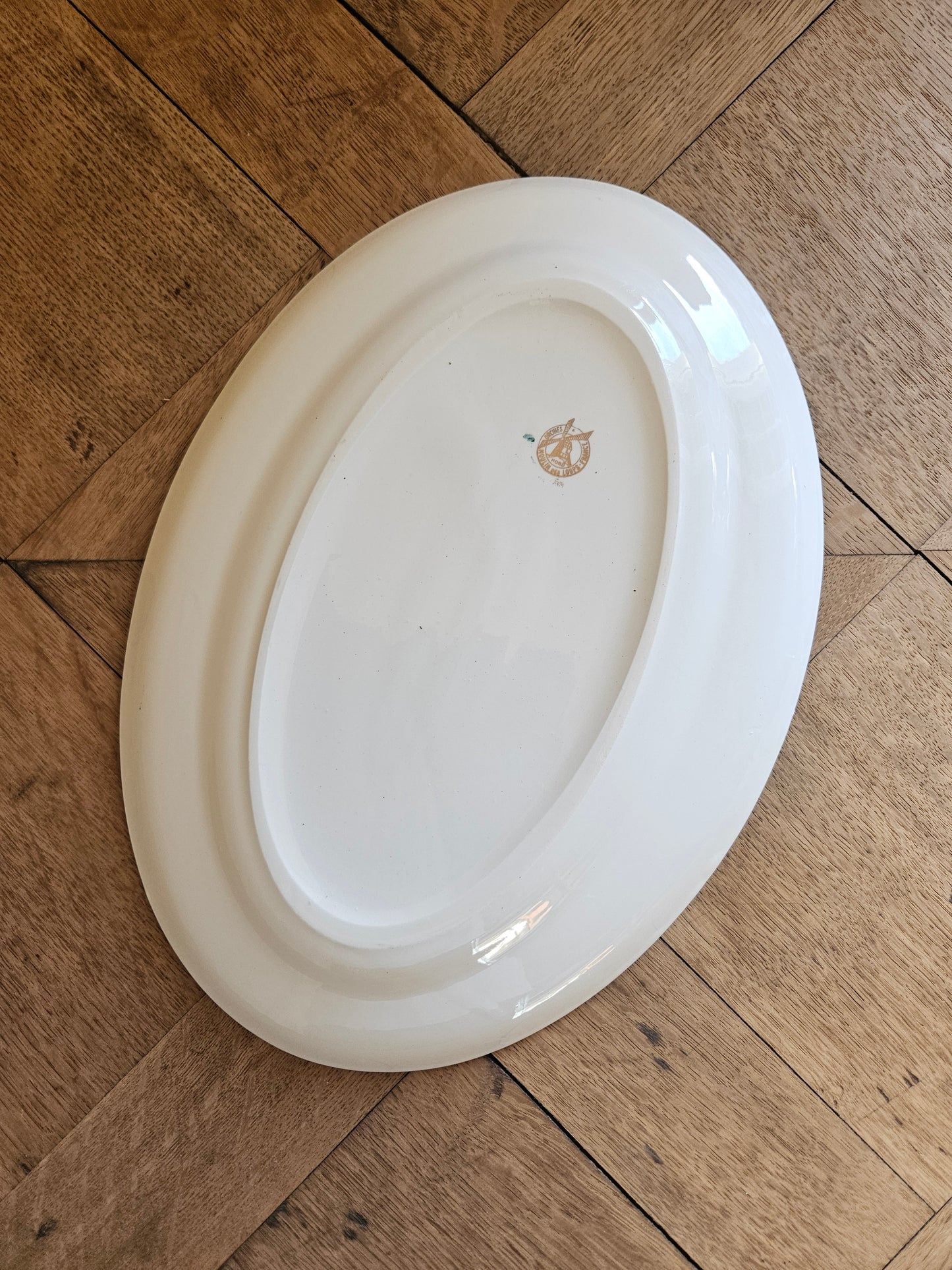 Plat ovale Moulin des Loups, jaune