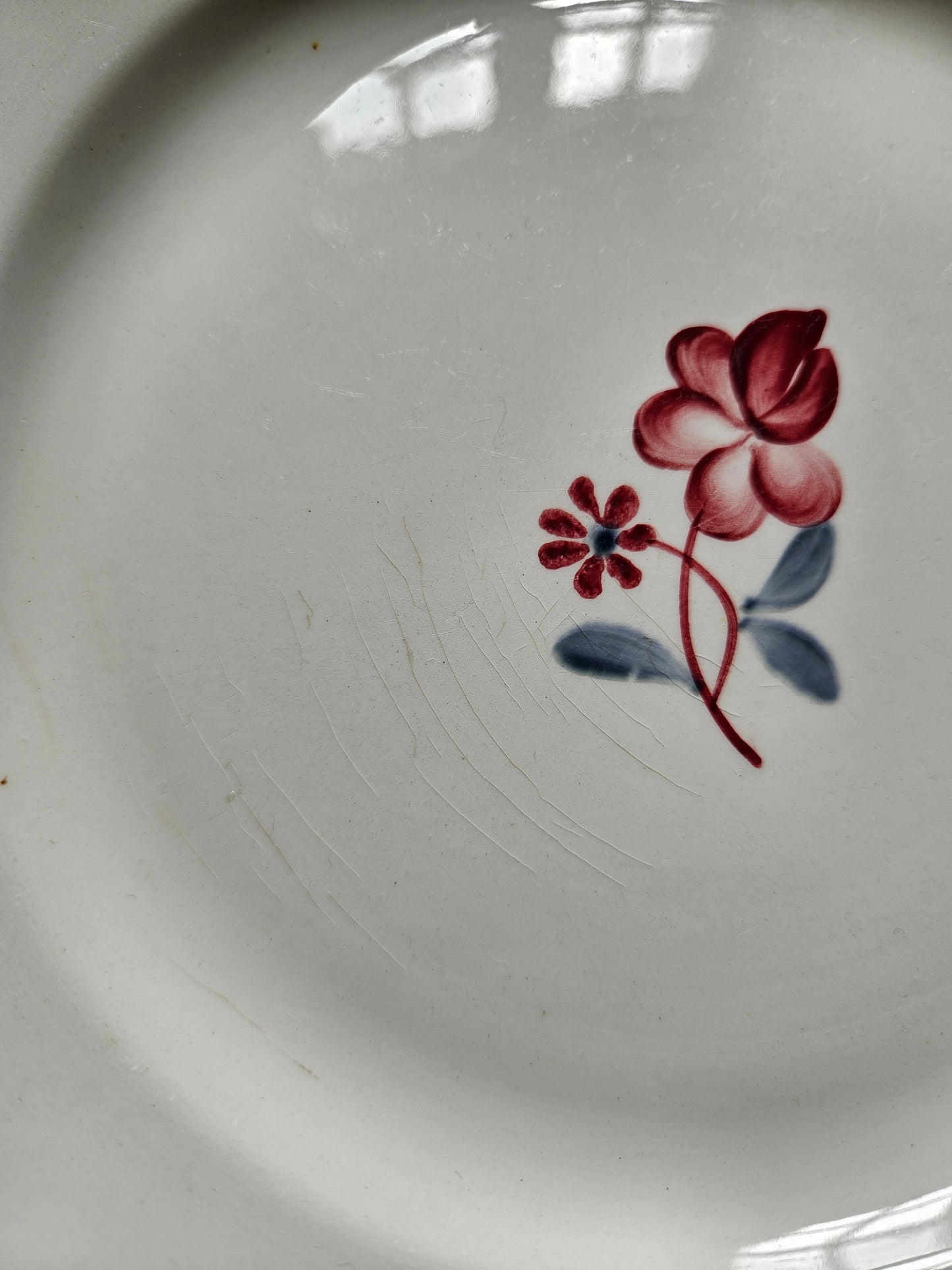 Assiettes plates rétro Digoin, Margaret