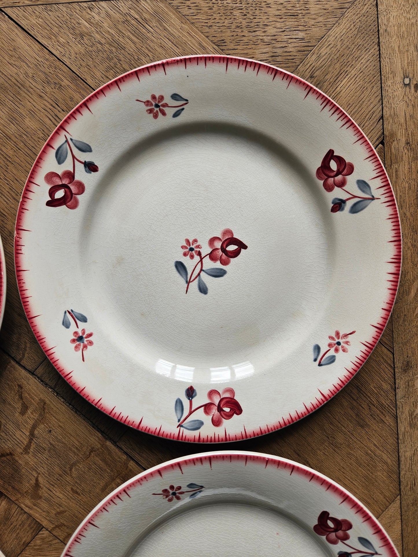 Assiettes plates rétro Digoin, Margaret