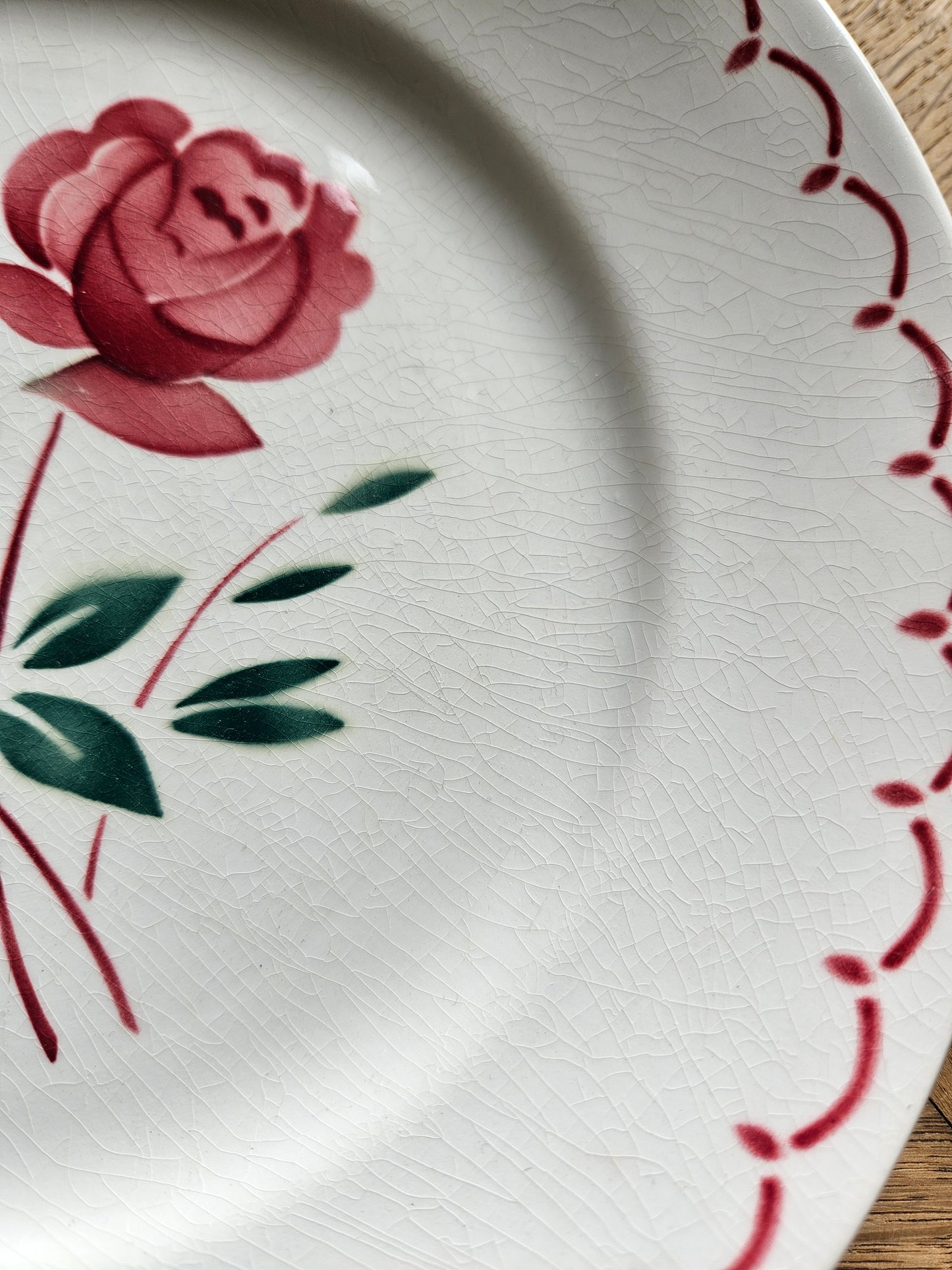 Assiettes plates rétro dépareillées, Digoin & Badonviller