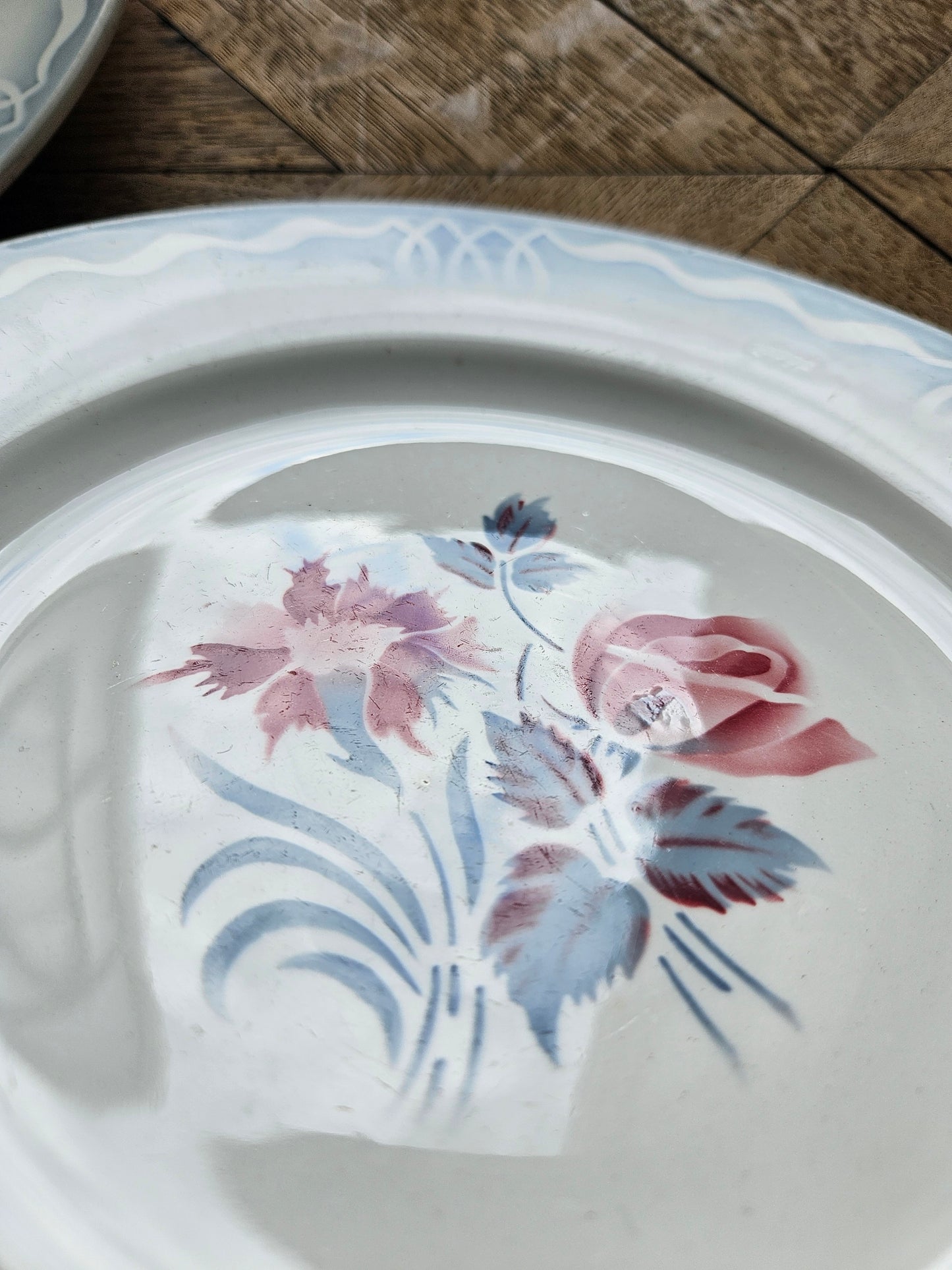 Assiettes plates rétro dépareillées, Digoin & Badonviller