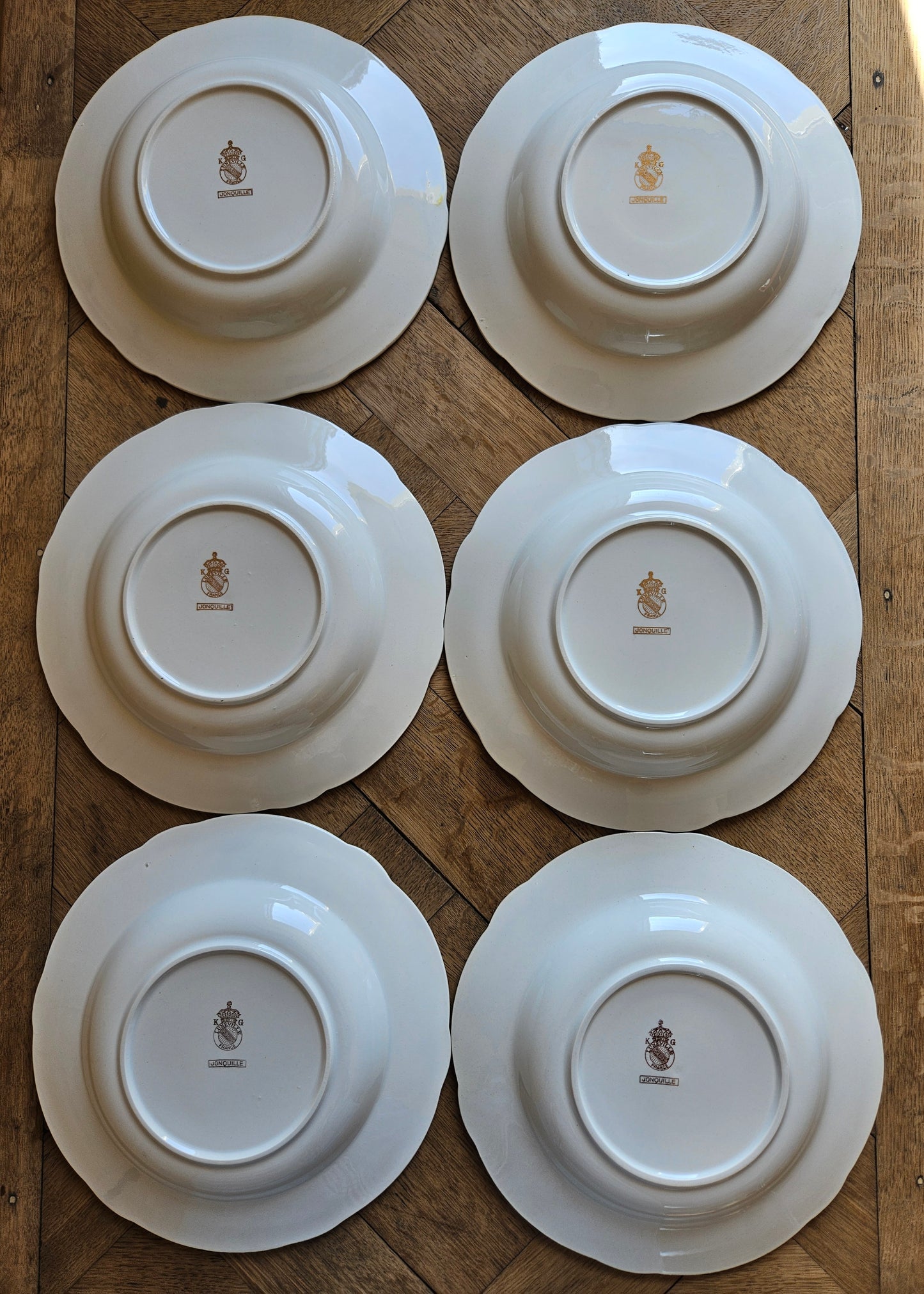 Assiettes creuses K&G Lunéville, Jonquille