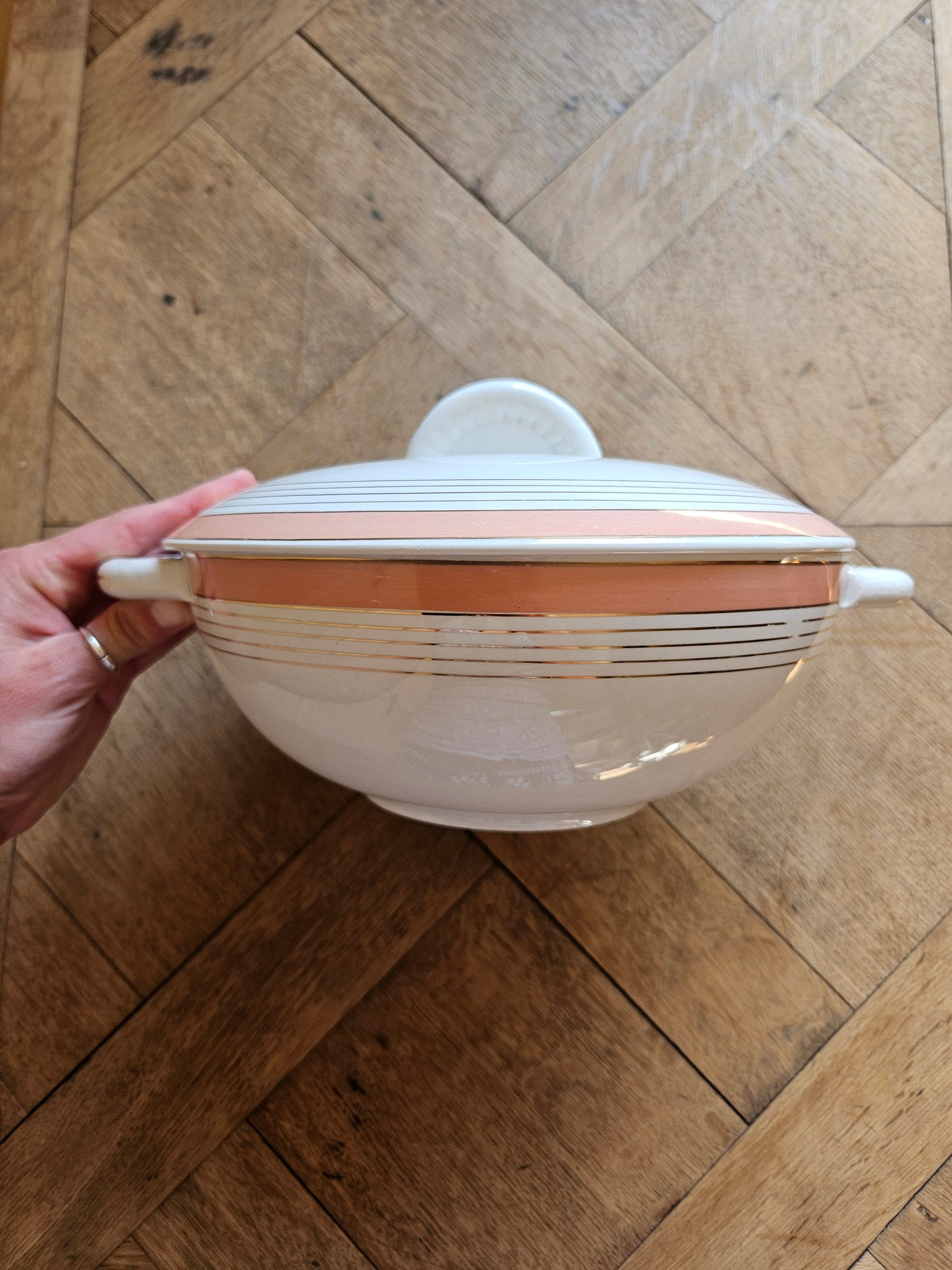 Soupière K&G Lunéville rose