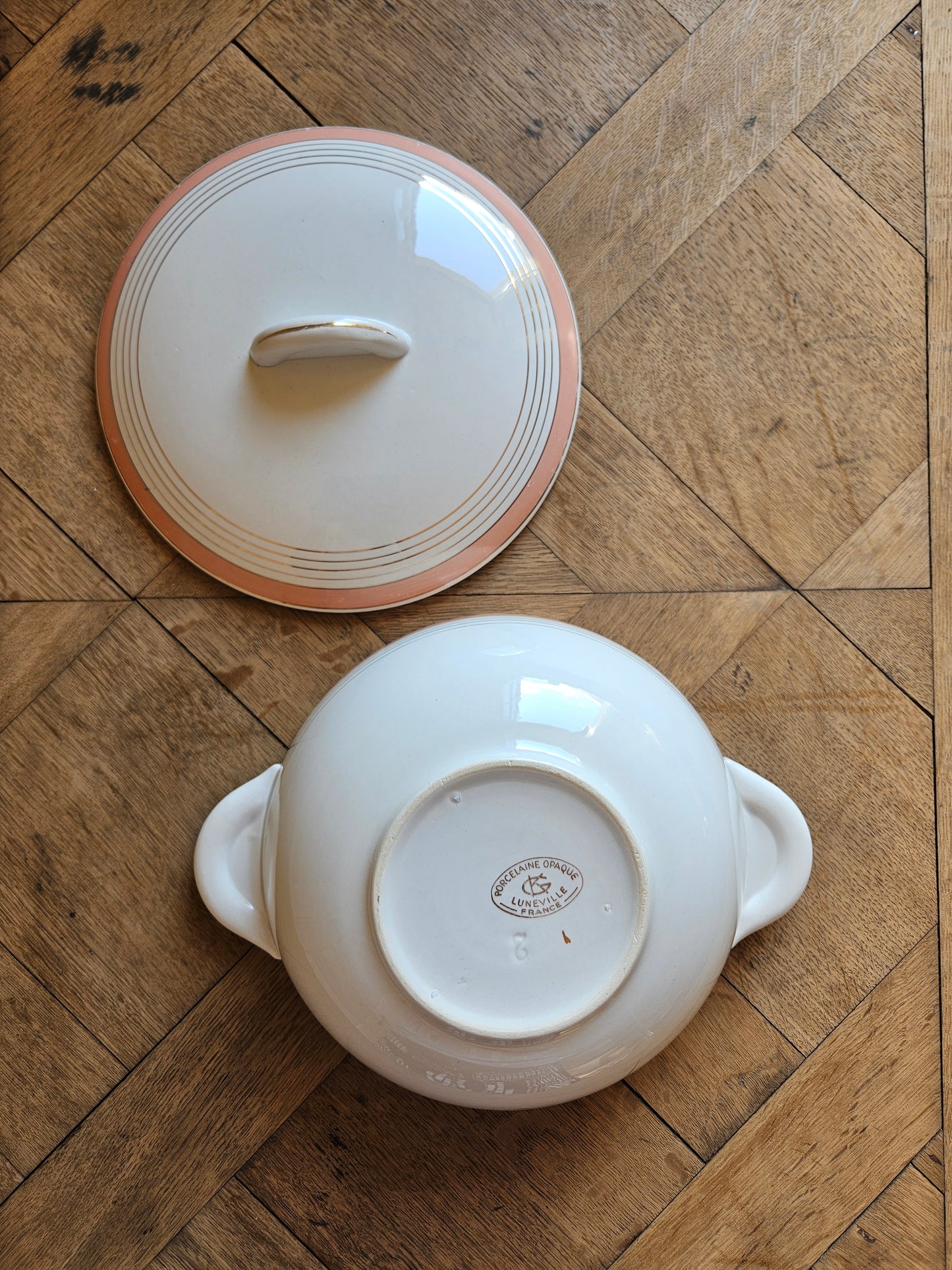 Soupière K&G Lunéville rose