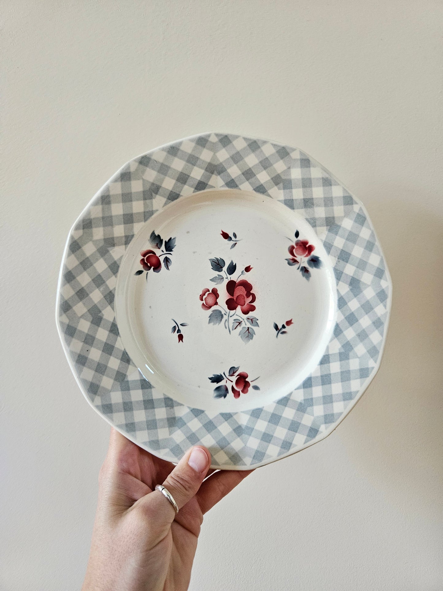 Assiettes plates rétro Digoin, Bastia