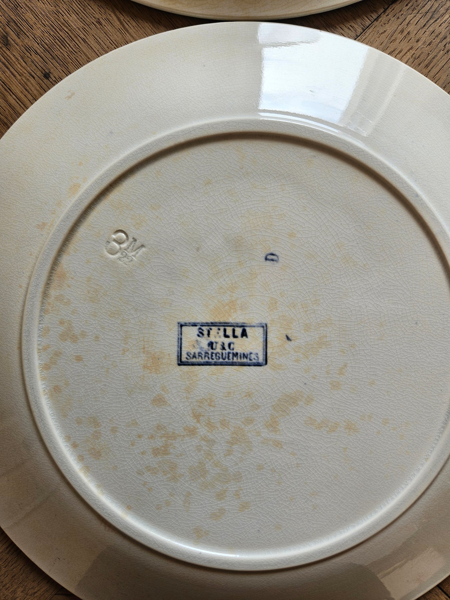 Assiettes plates U&C Sarreguemines, Stella