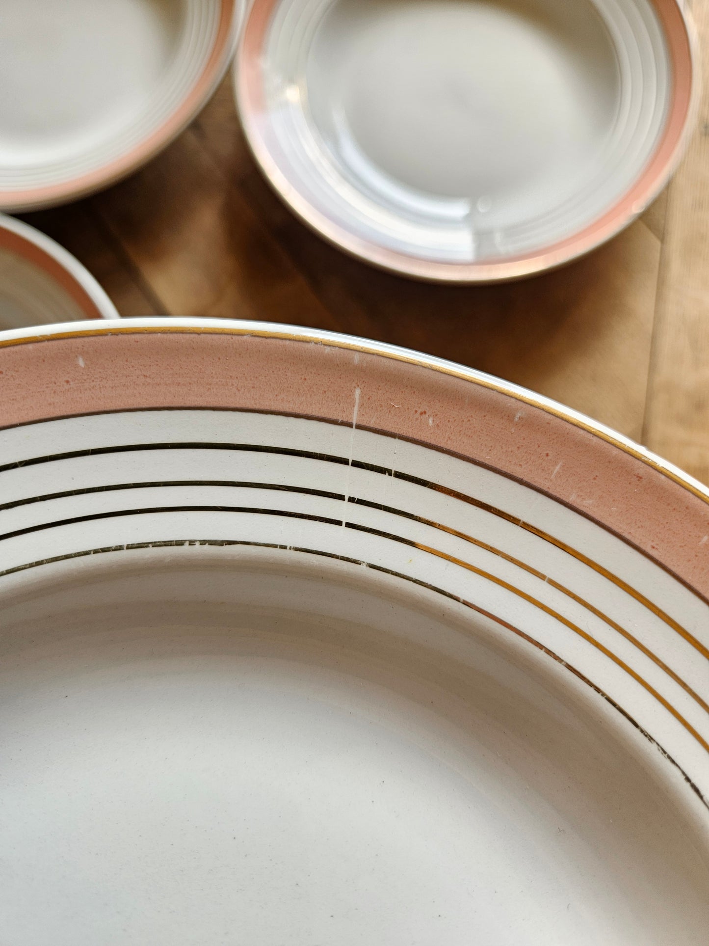 Assiettes creuses K&G Lunéville roses
