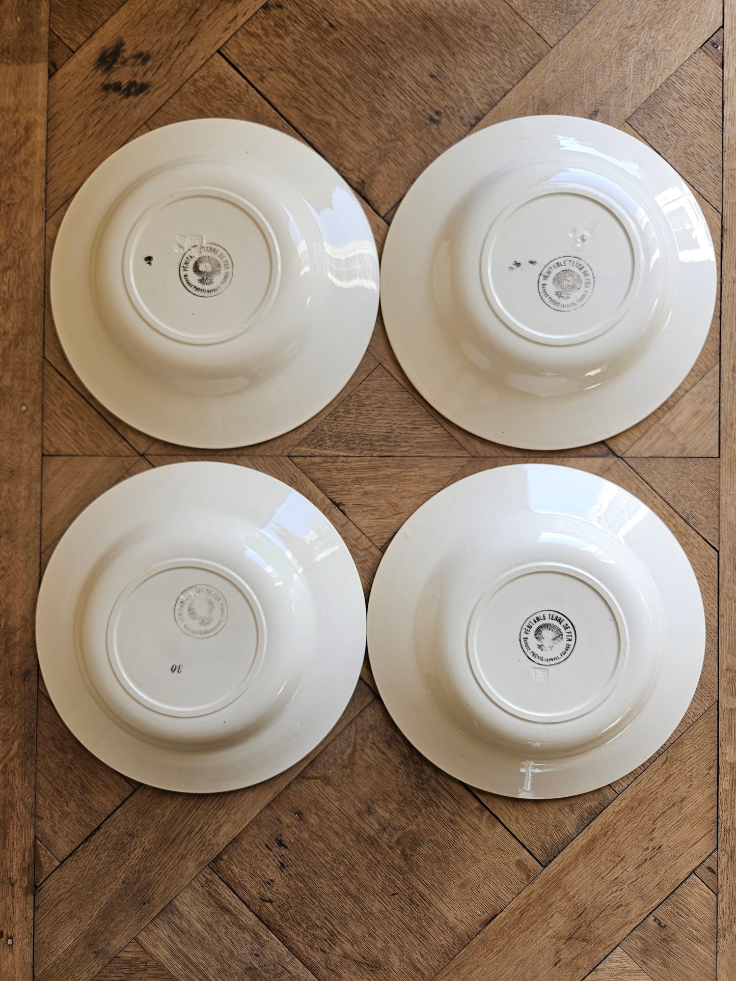 Assiettes creuses vintage fleuries Phénix