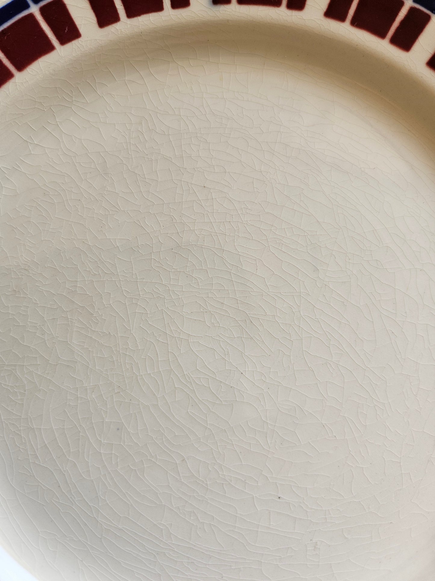 Assiettes à dessert vintage Badonviller, Ecossais