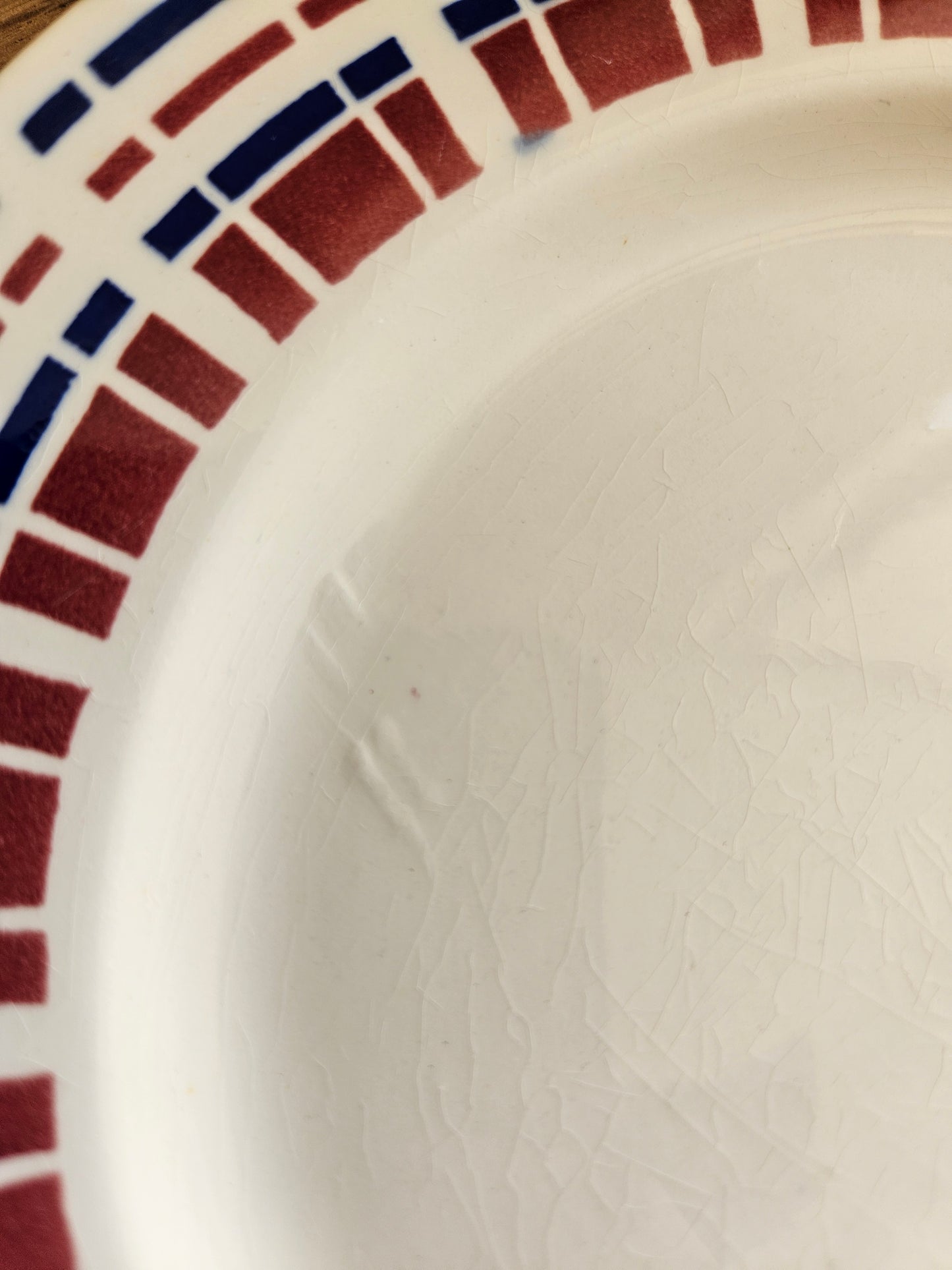 Assiettes à dessert vintage Badonviller, Ecossais