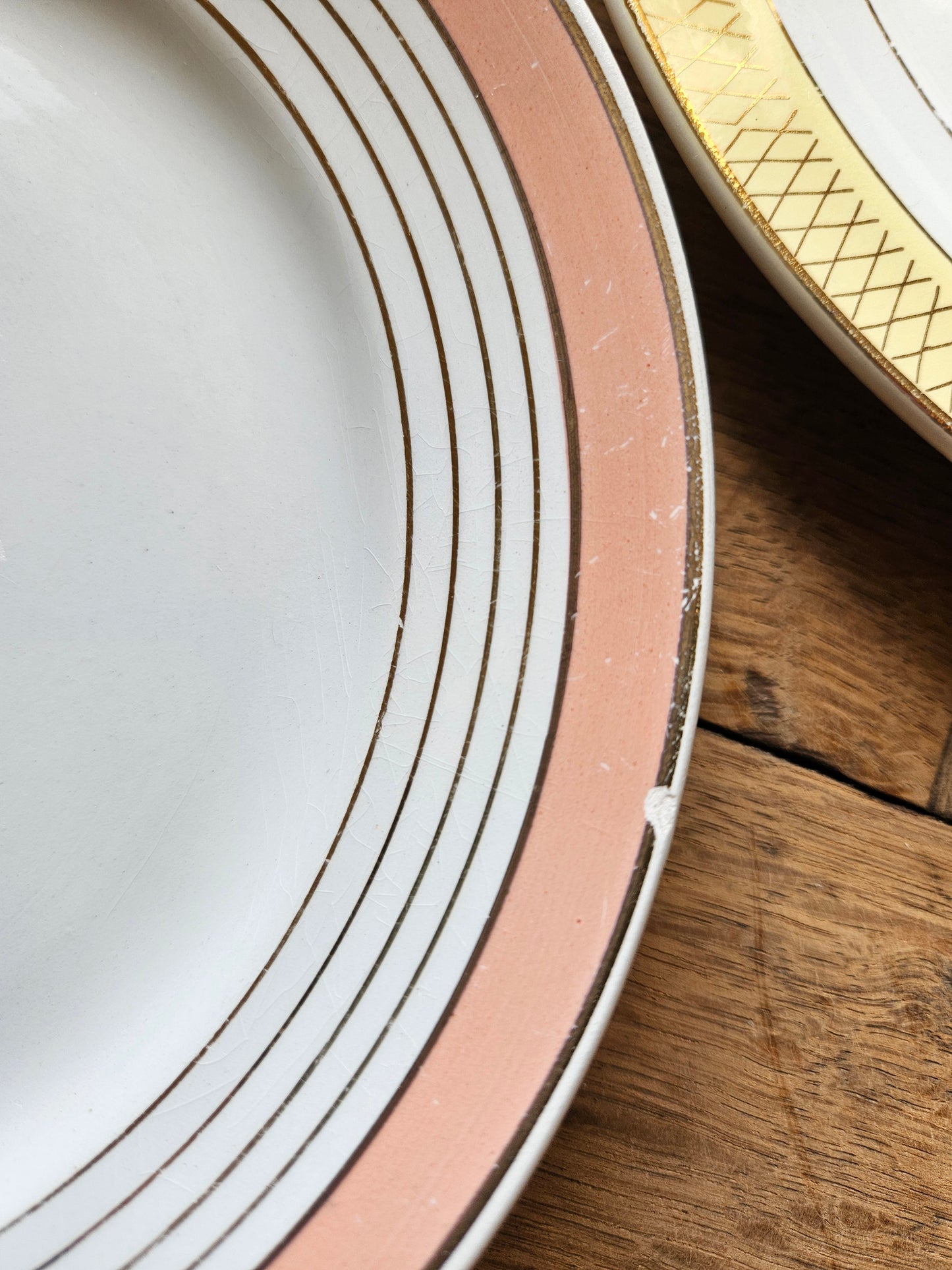 Assiettes plates vintage dépareillées "Summer"