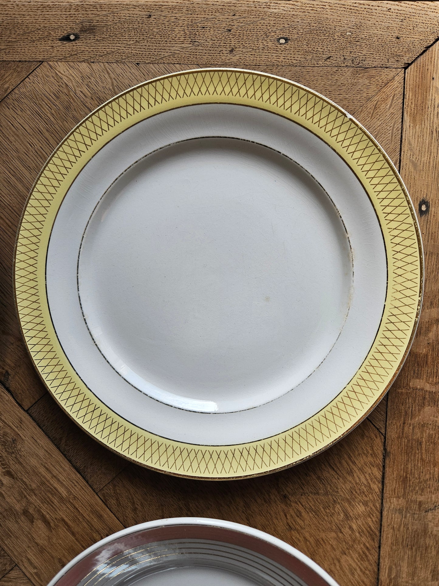 Assiettes plates vintage dépareillées "Summer"