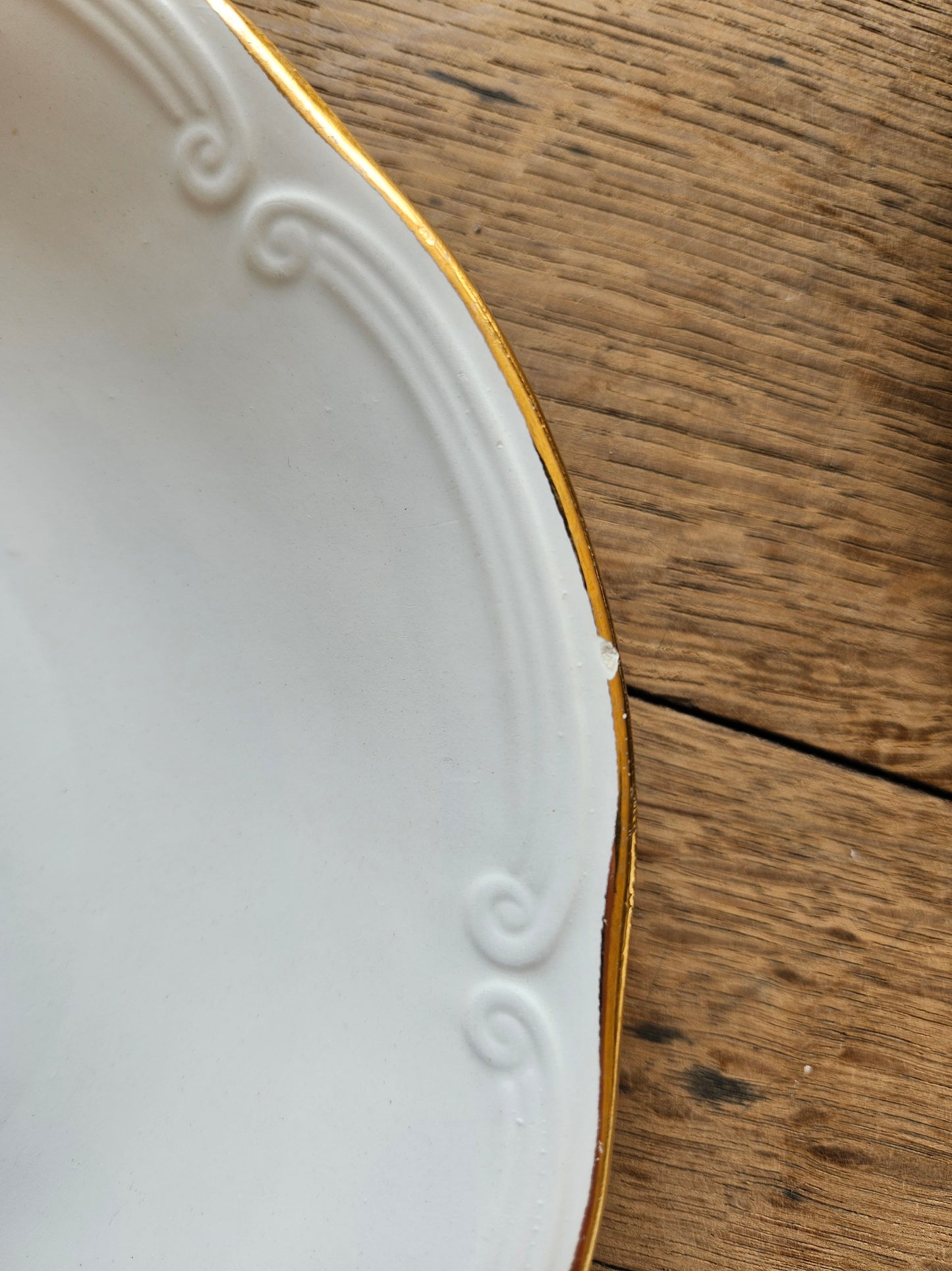 Assiettes plates vintage Gien, Fleurs de pêcher